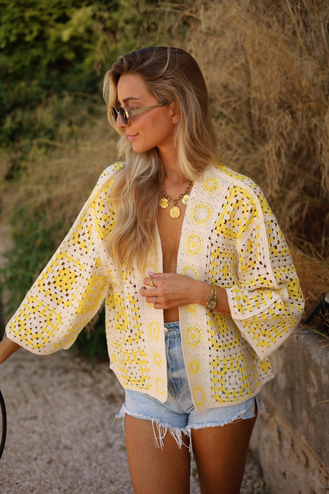 Fred jaune - Gilet crochet