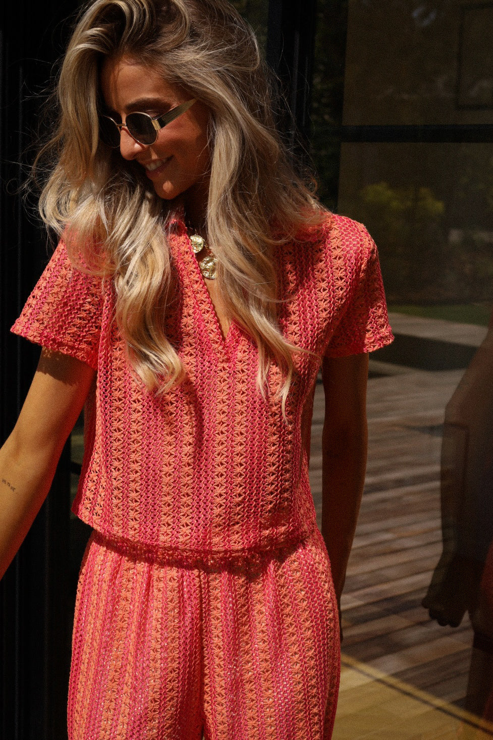 Coline rouge - Ensemble crochet