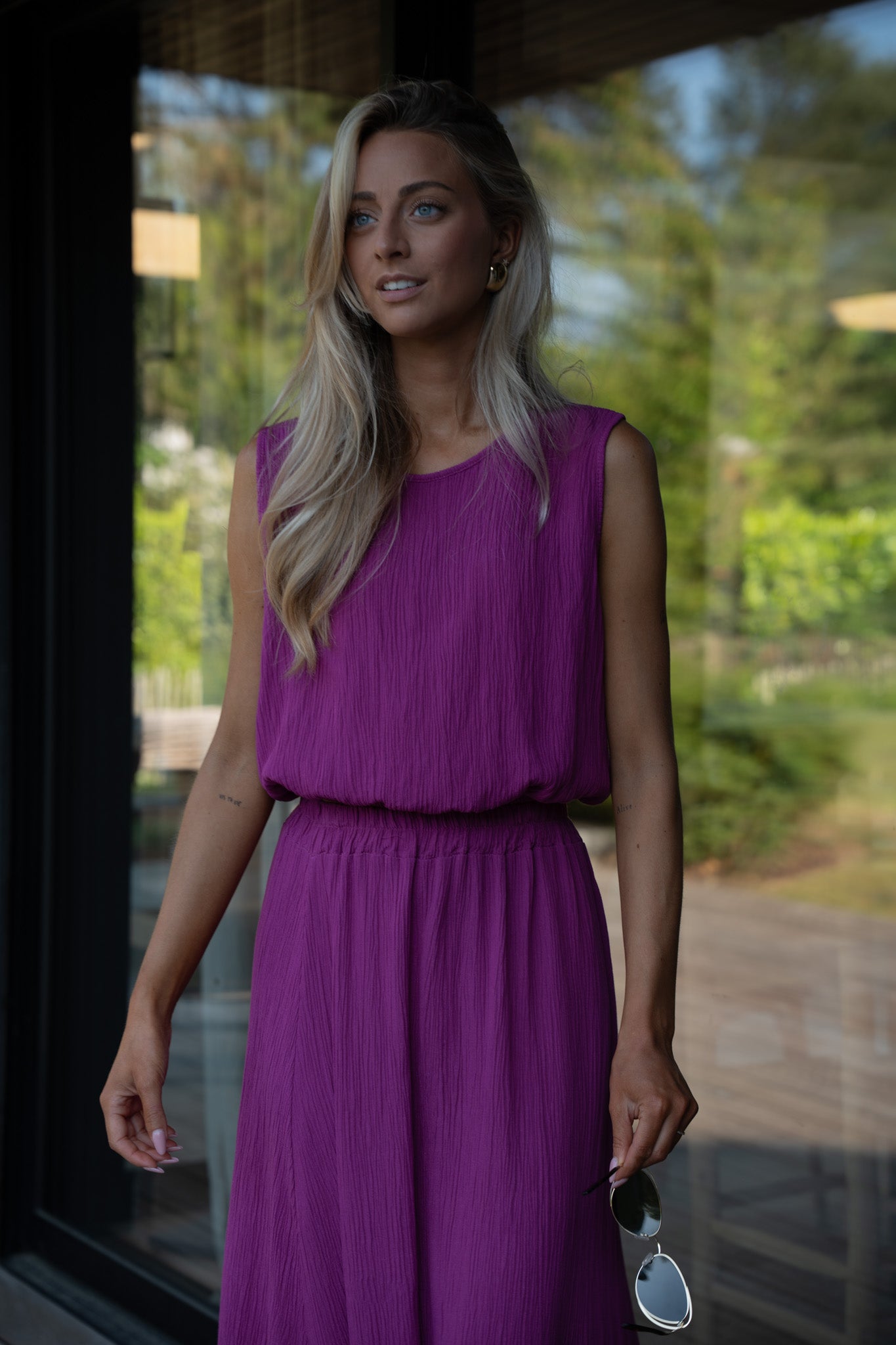 Elize prune - Ensemble jupe/top