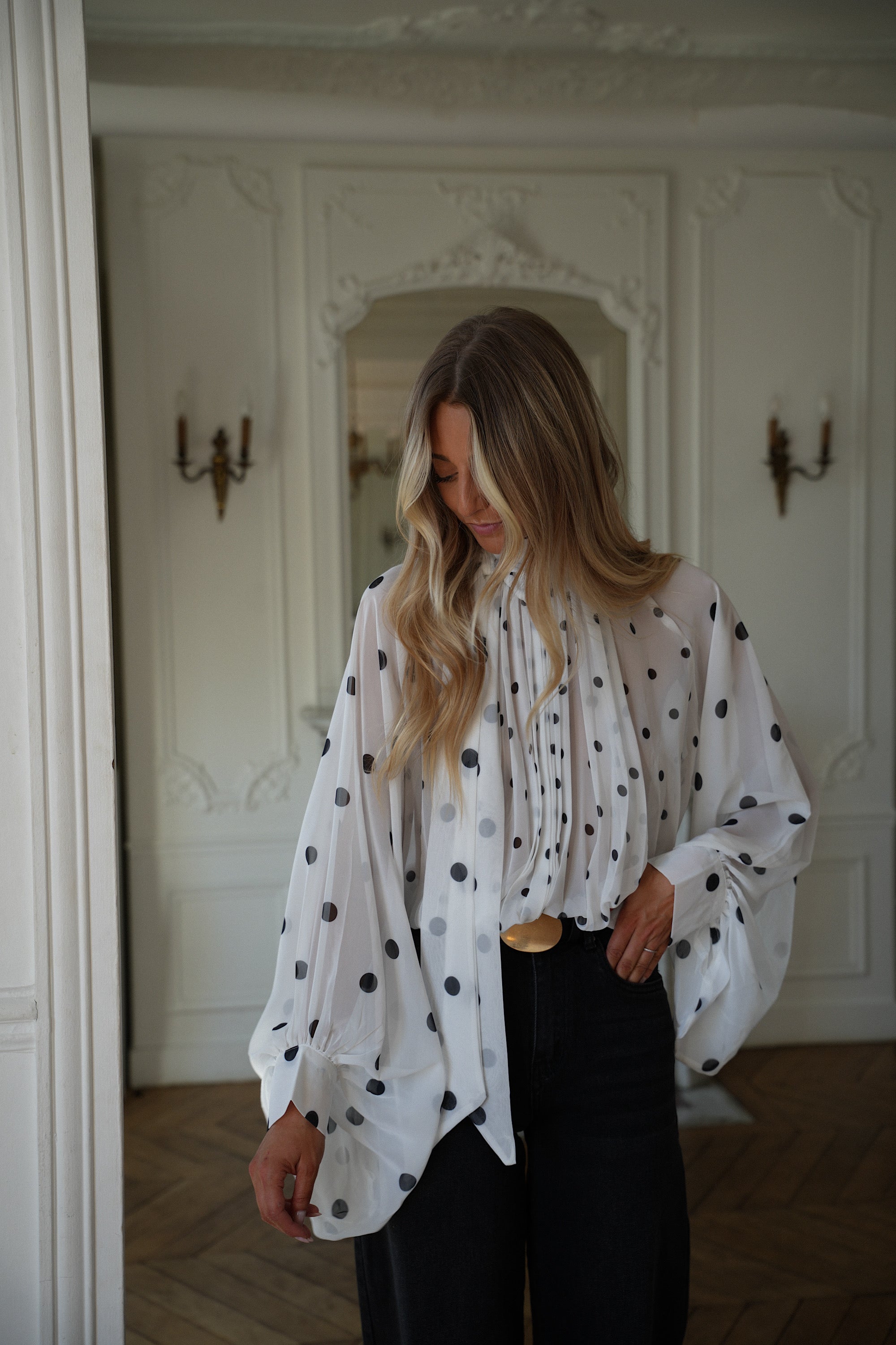 Kalina blanche - Blouse à pois