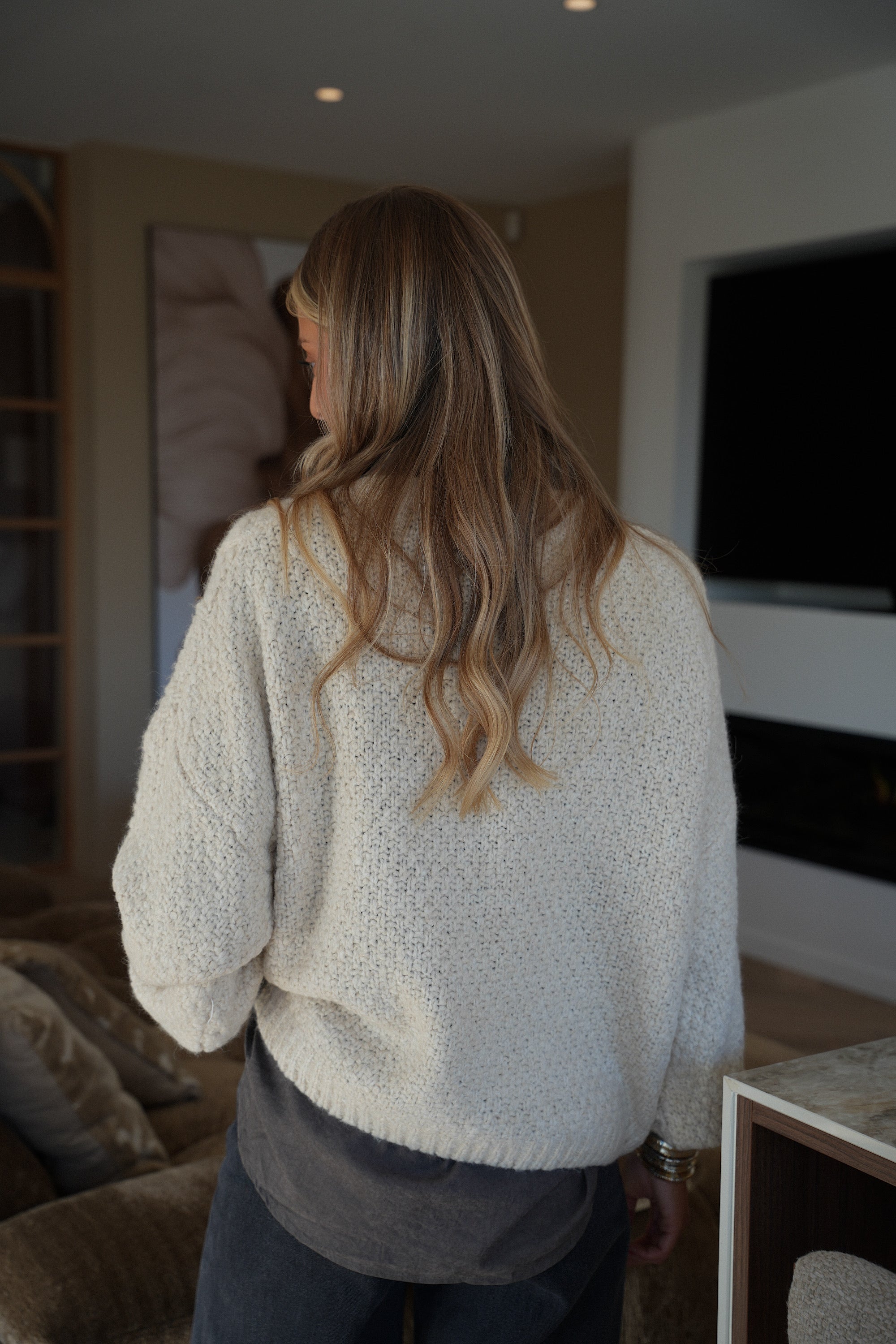 Santana crème - Pull torsadé