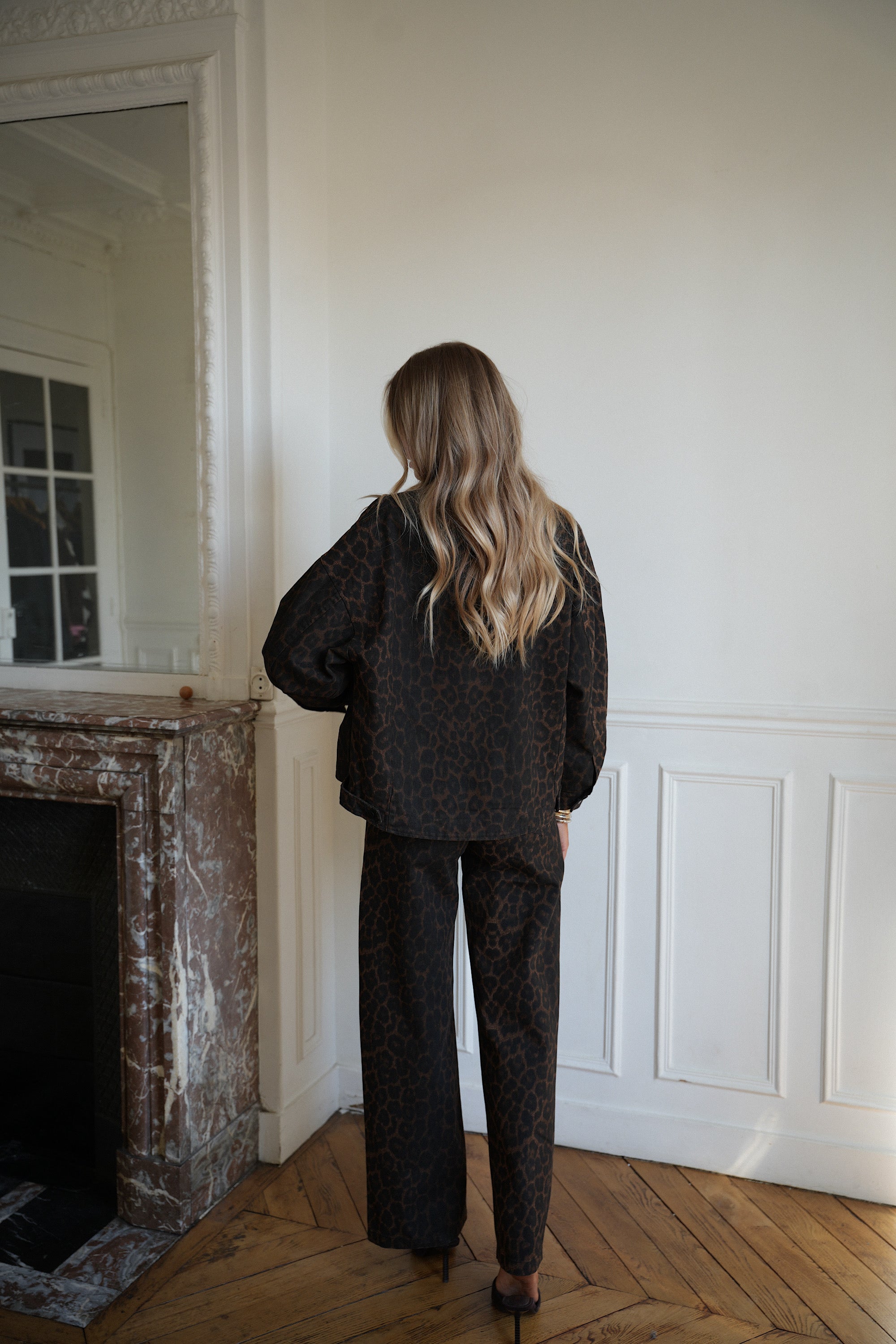 Garance léopard - Veste en jean