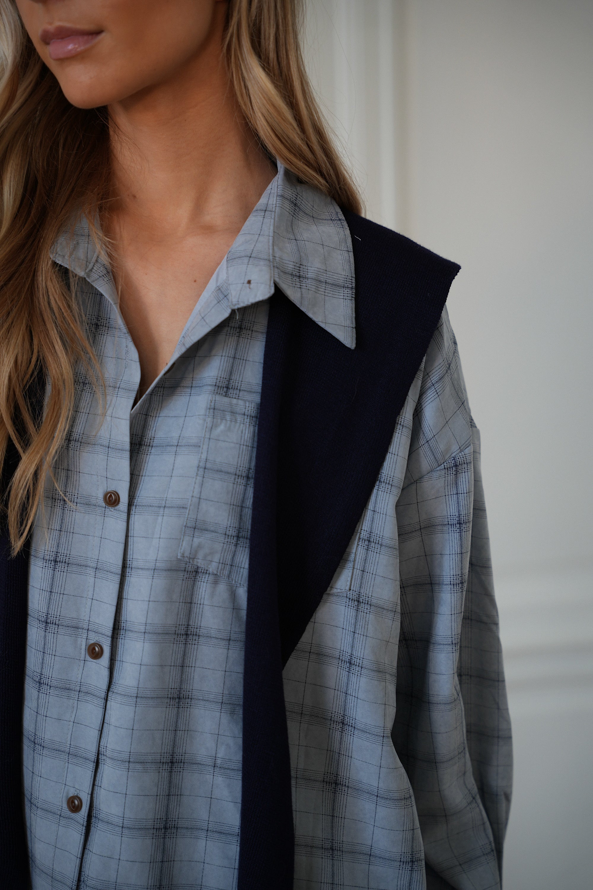 Brittany bleu - Ensemble chemise/pull