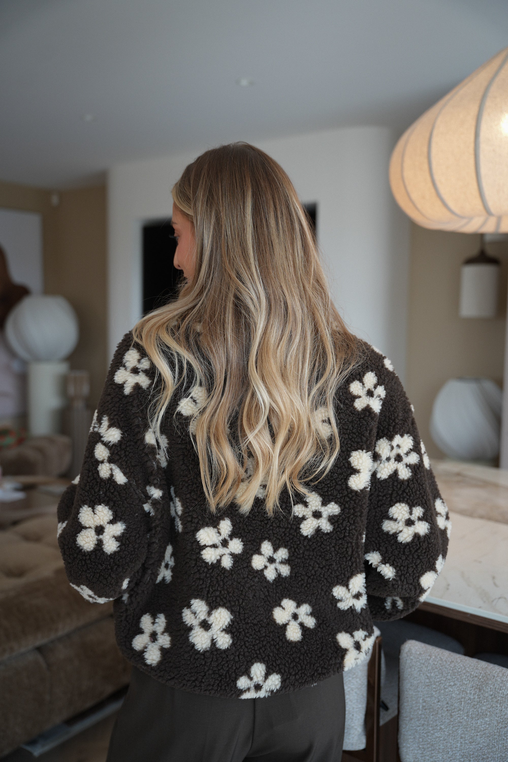 Téo chocolat/écru - Sweat polaire