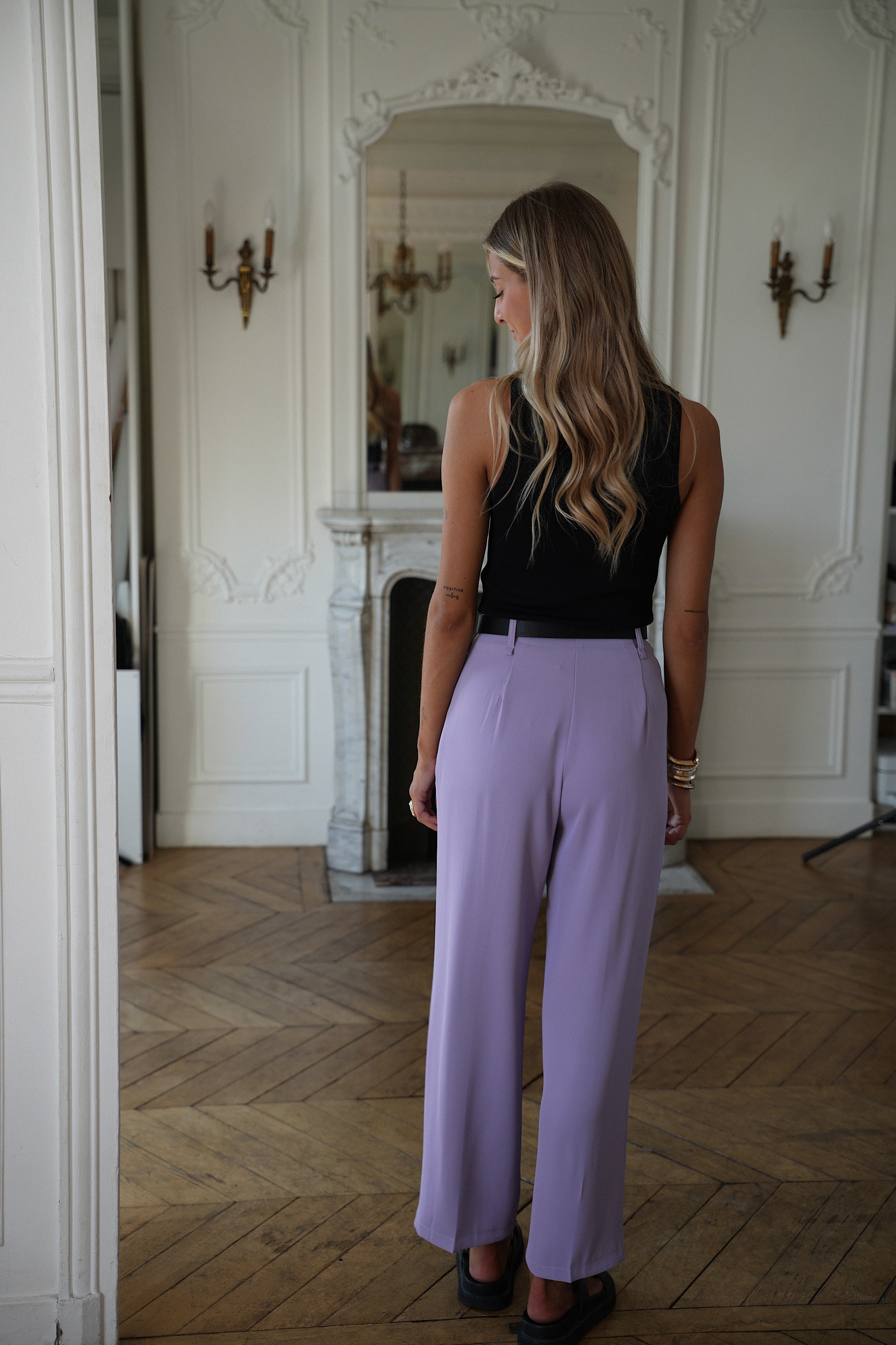 Salomé violet - Pantalon fluide