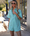 Justine bleue - Combishort en jean