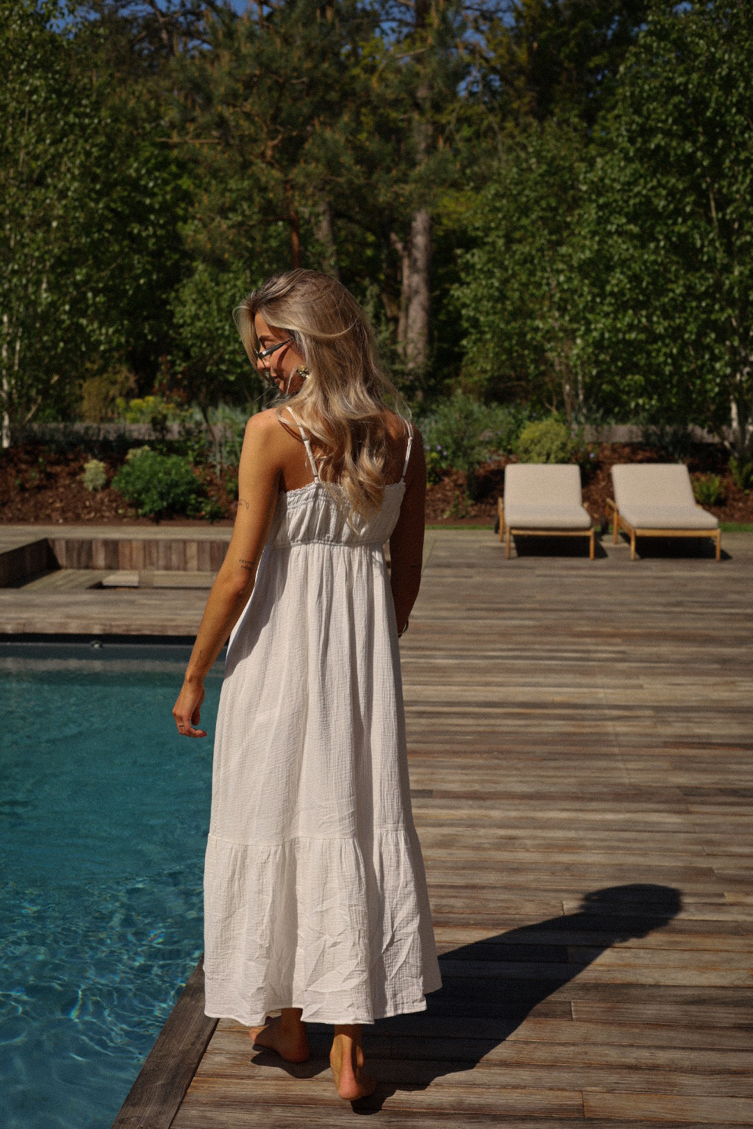 Ana blanche - Robe gaze de coton