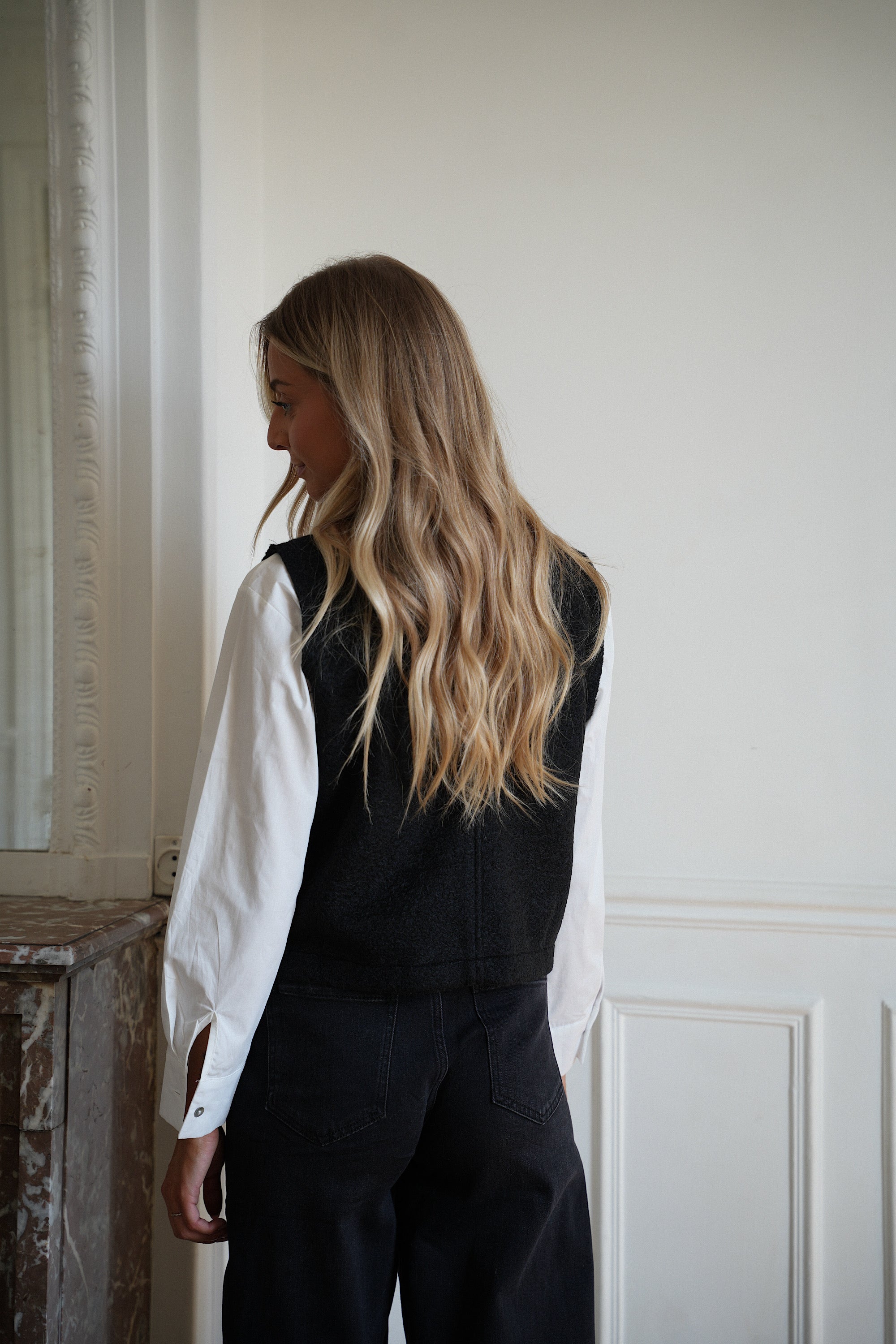 Abelle noire - Veste sans manches