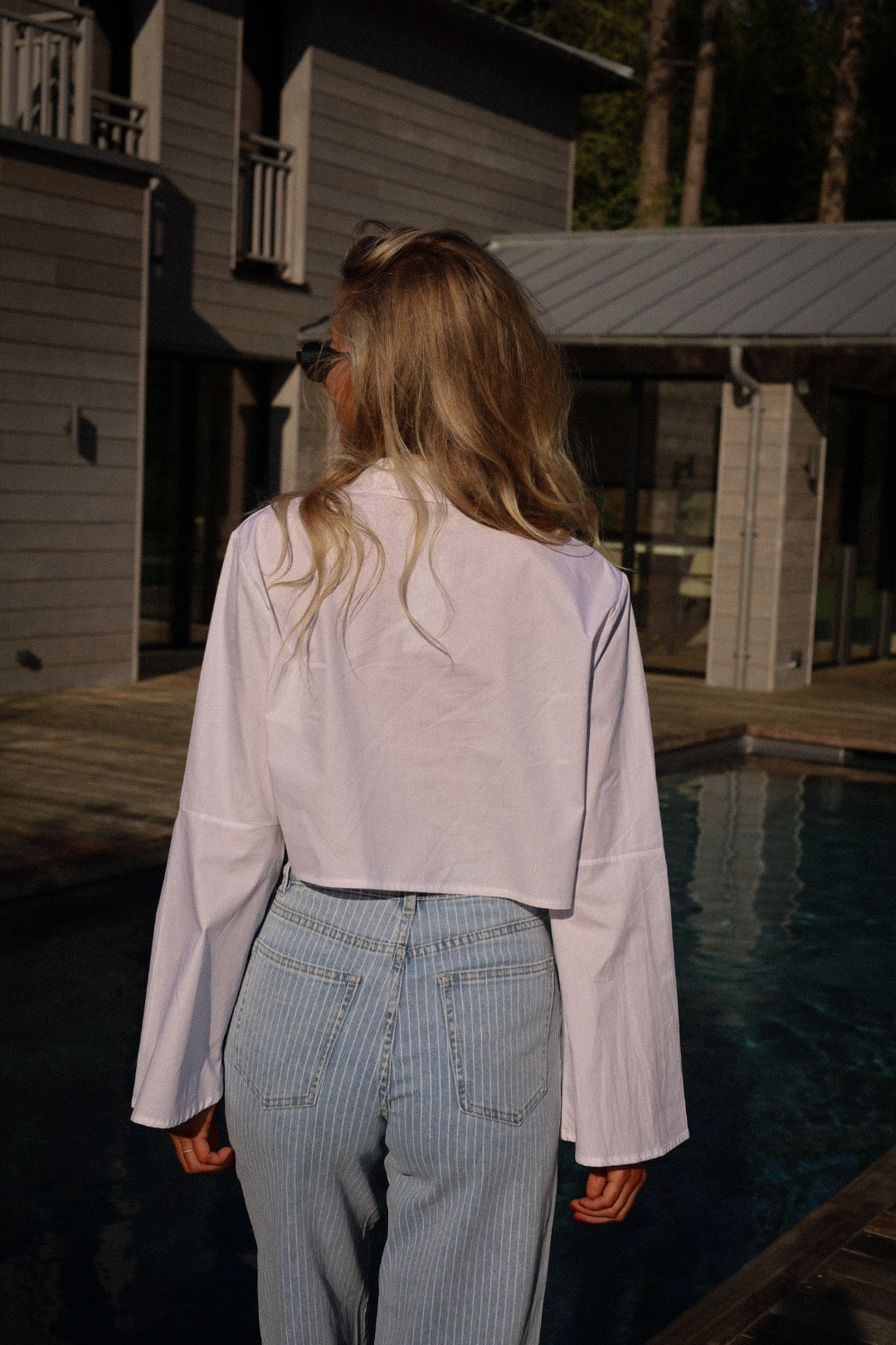 Juliana blanche - Blouse à noeud