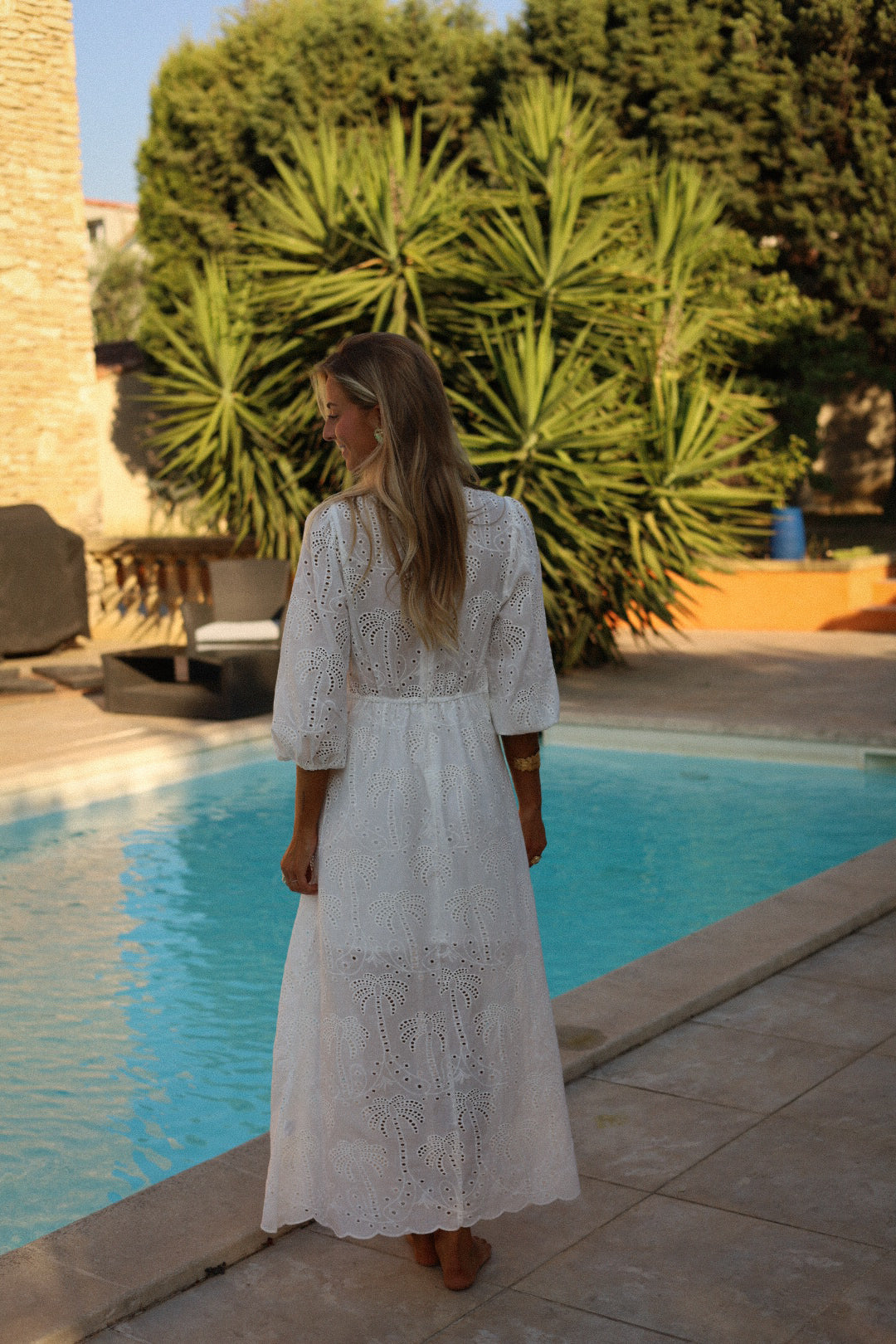 Daniela blanche - Robe brodée