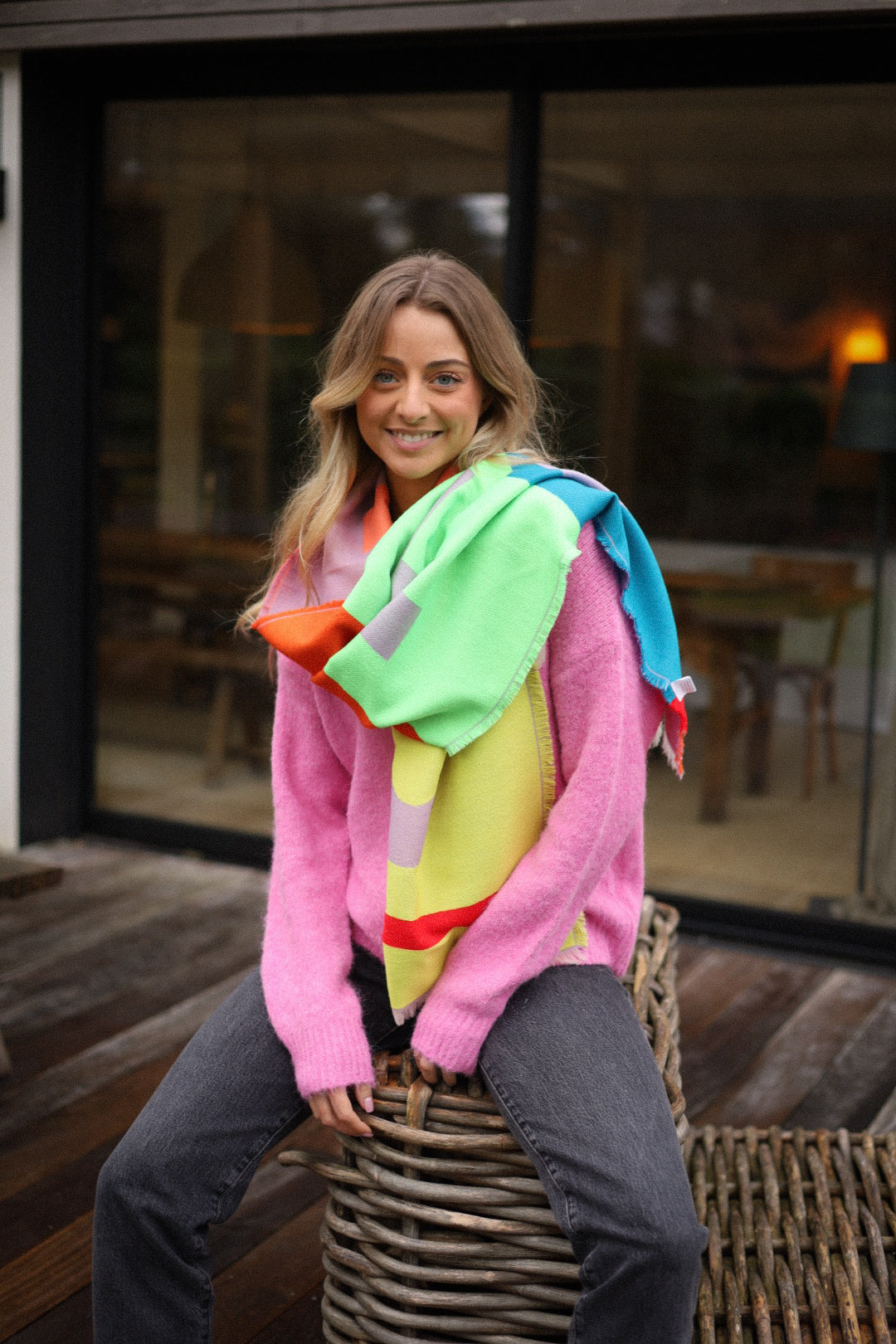 Judit colorée - Écharpe oversize