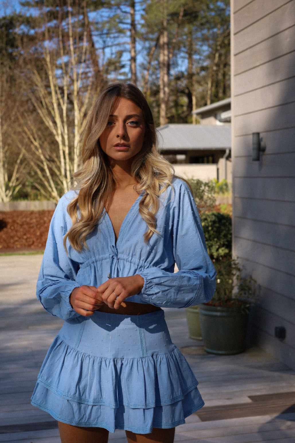 Gladys bleue - Jupe short