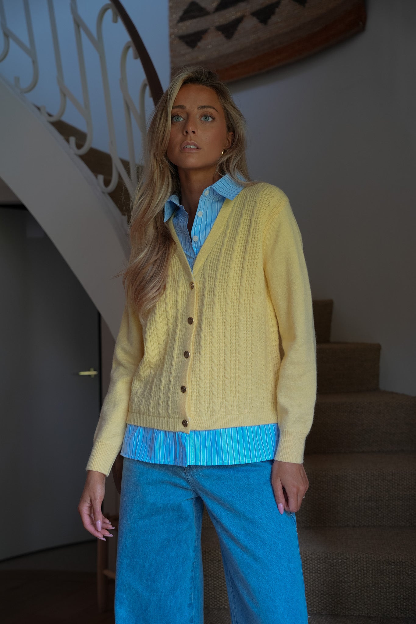 Djilsi jaune - Gilet chemise