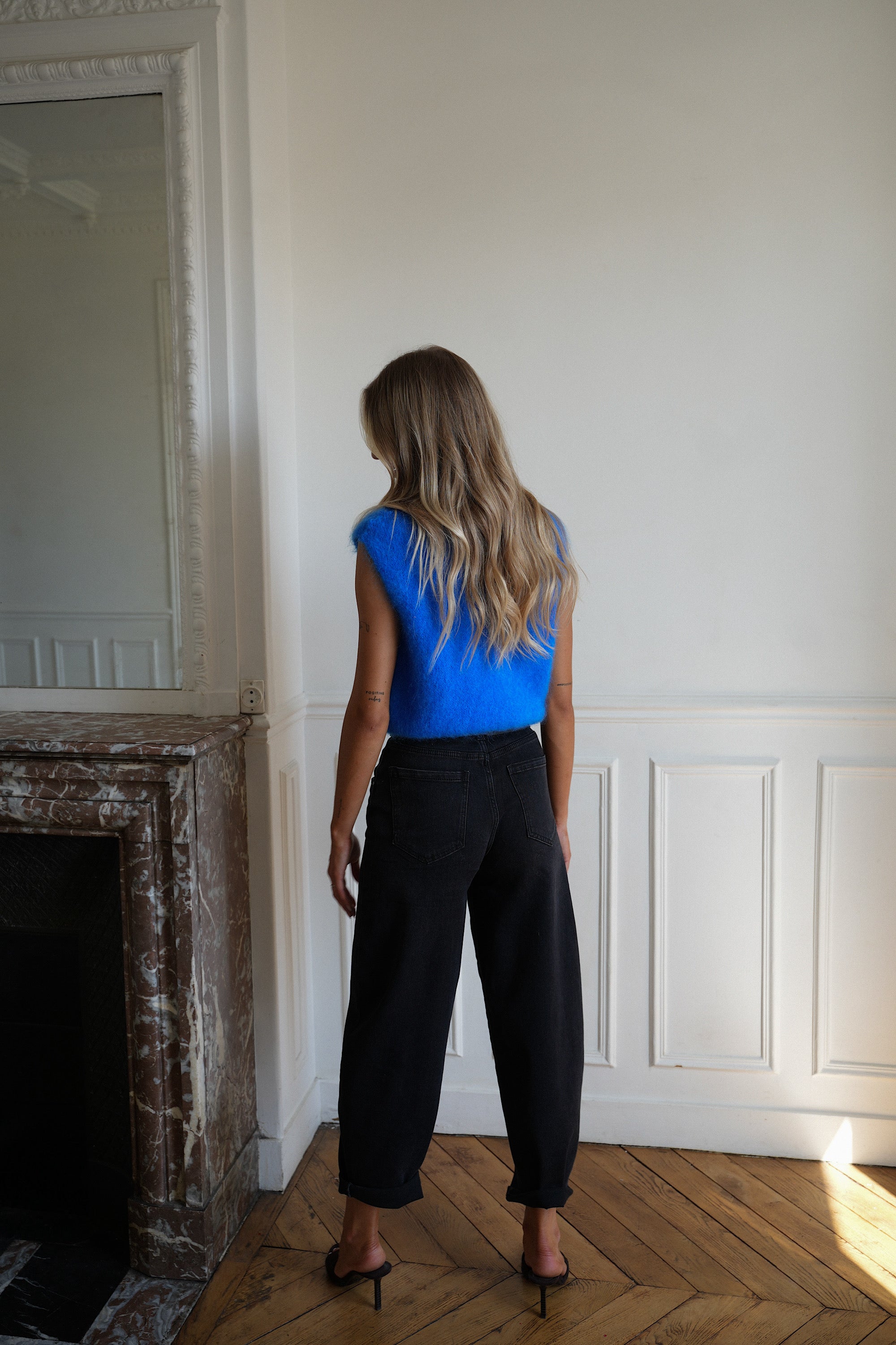 Polino bleu roi - Pull sans manches