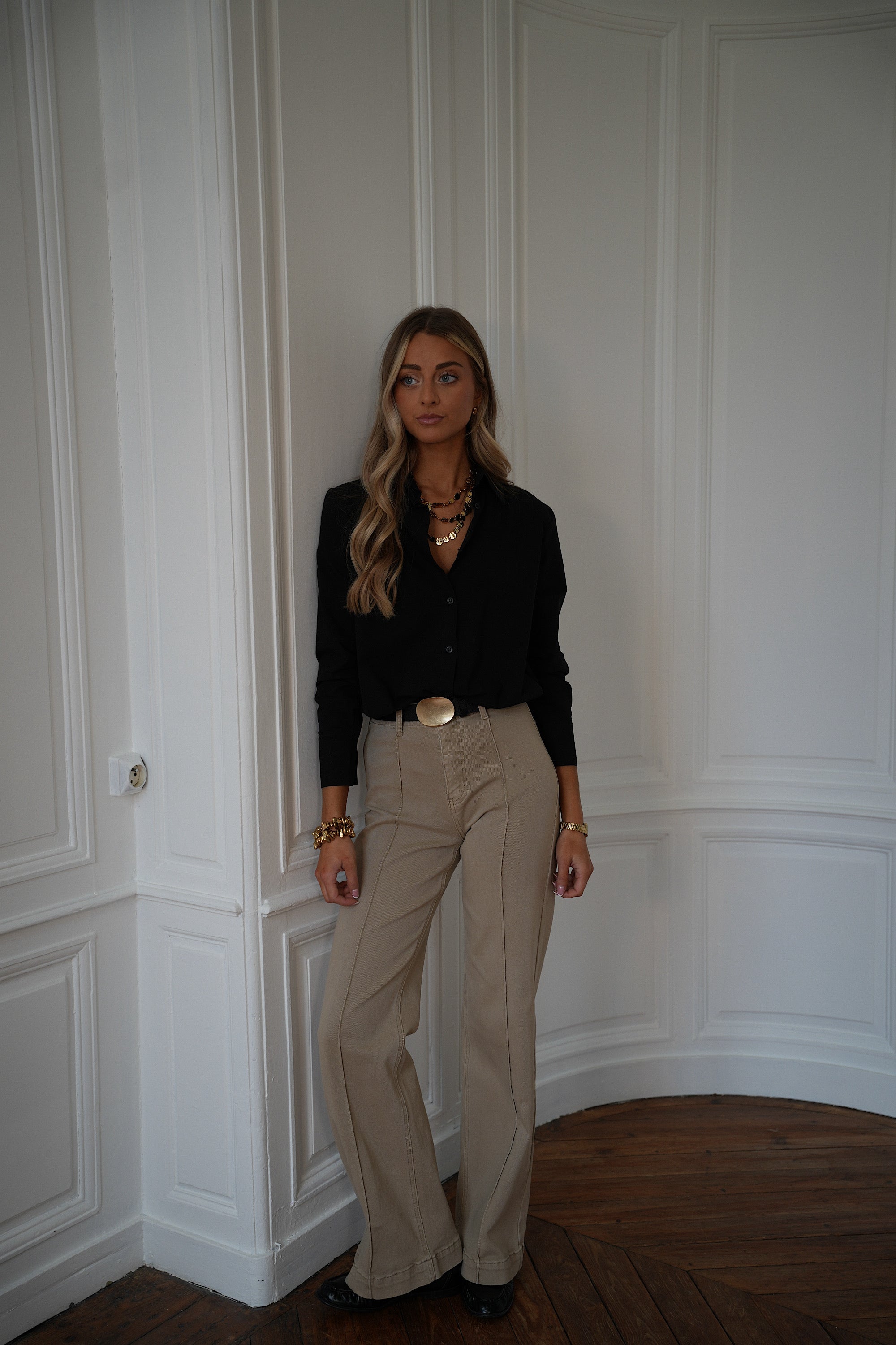 Moka beige - Jean droit