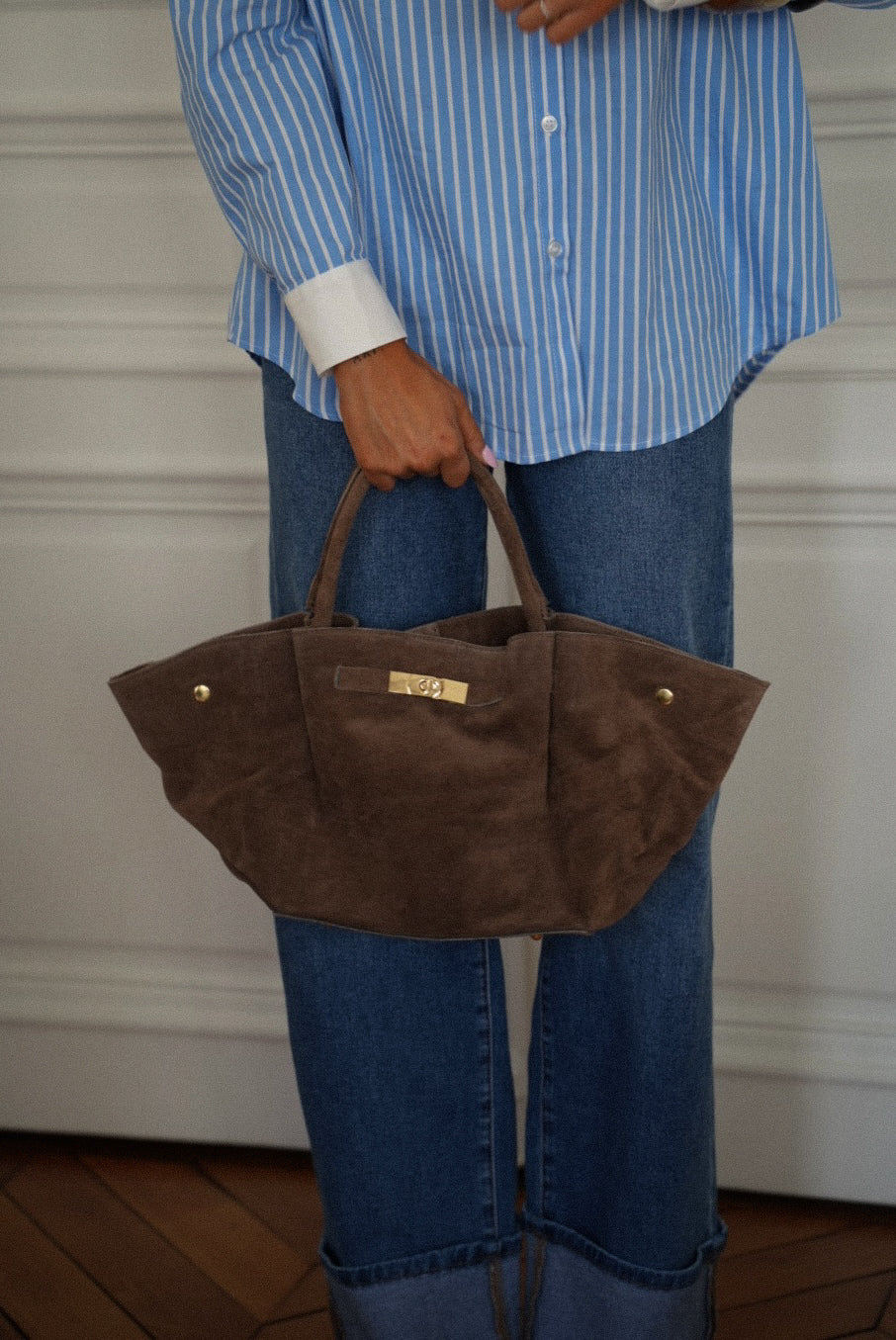 Soraya taupe - Sac en cuir