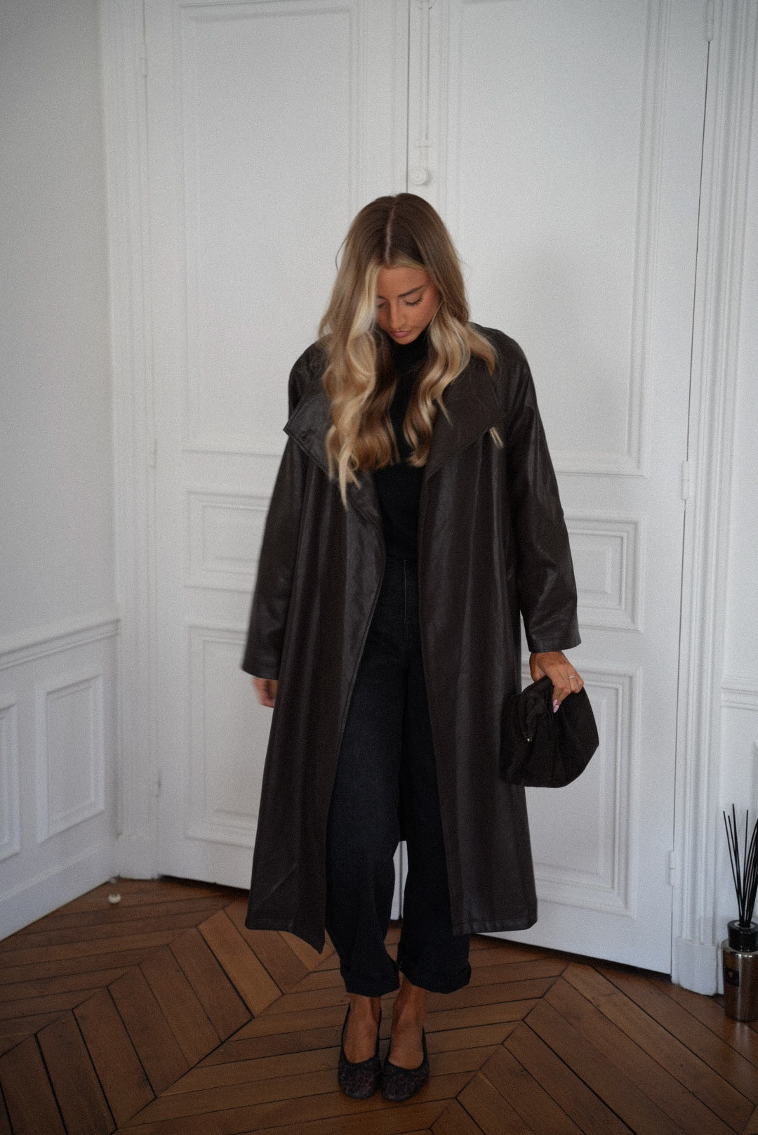 Penelope chocolat - Manteau cuir