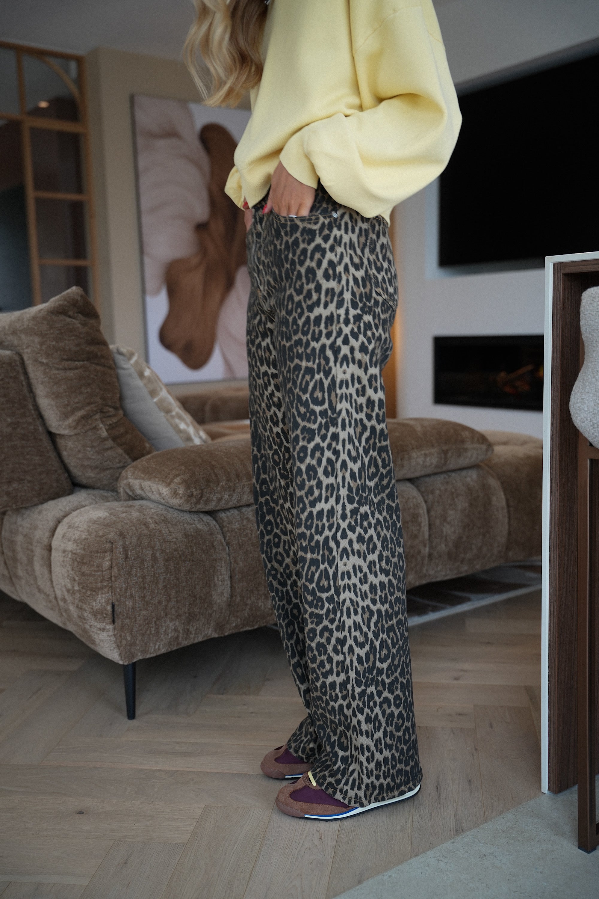 Polane léopard - Jean droit