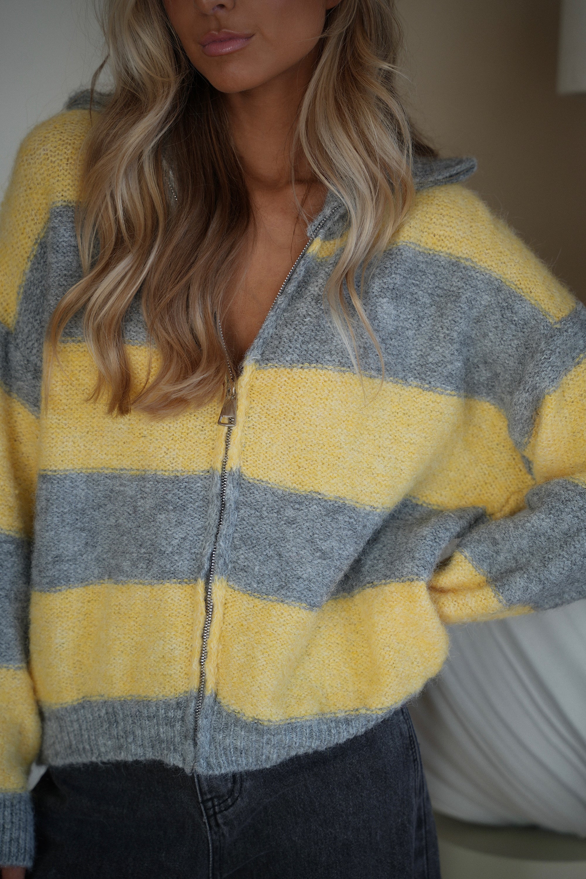 Dory jaune - Gilet zippé