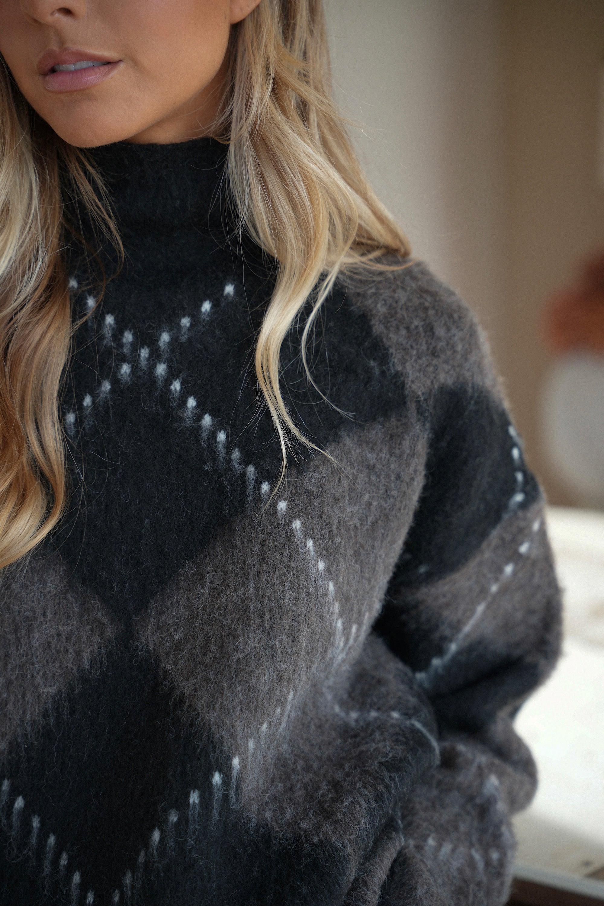 Rosane chocolat - Pull imprimé