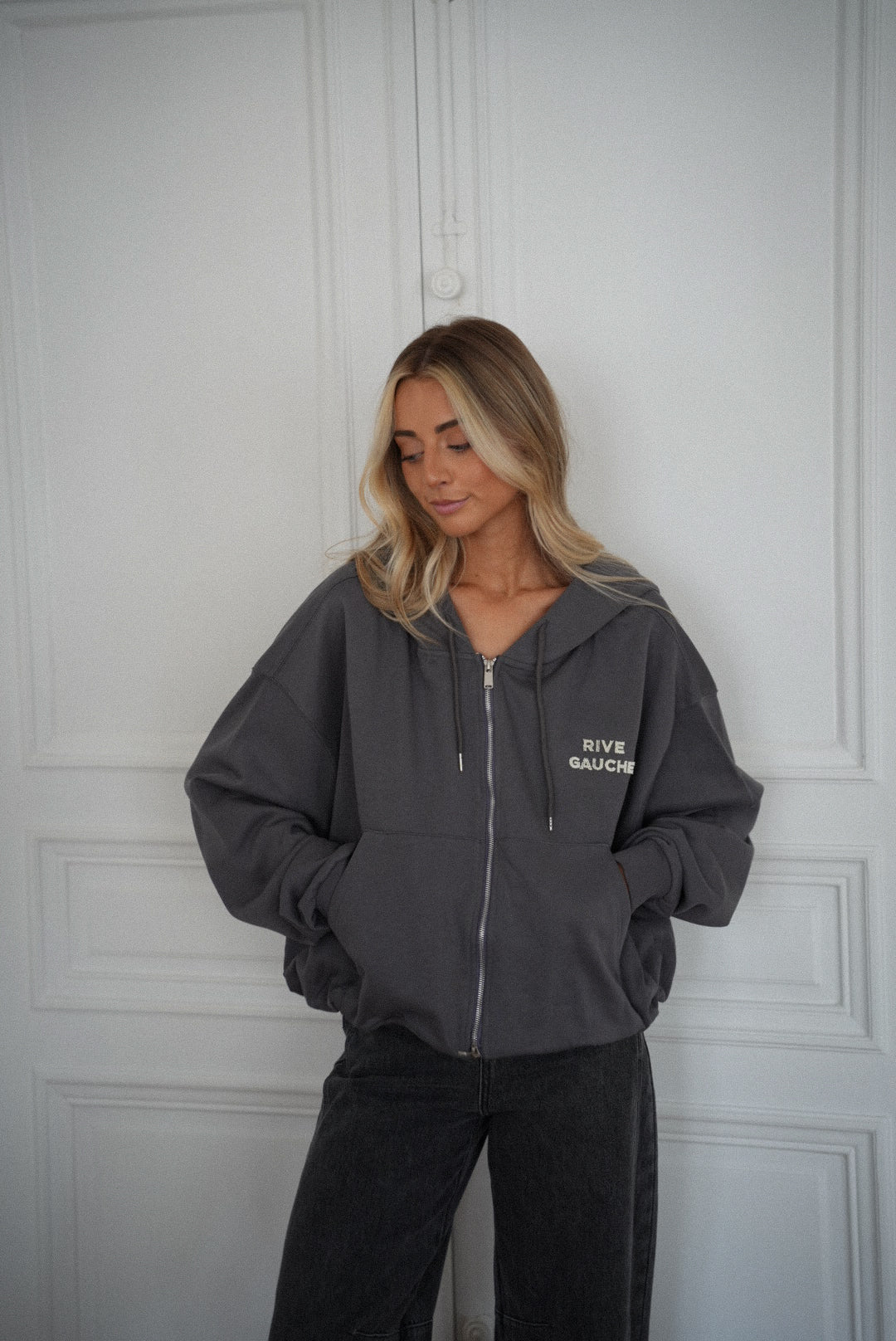Ronan gris - Sweat-shirt zippé