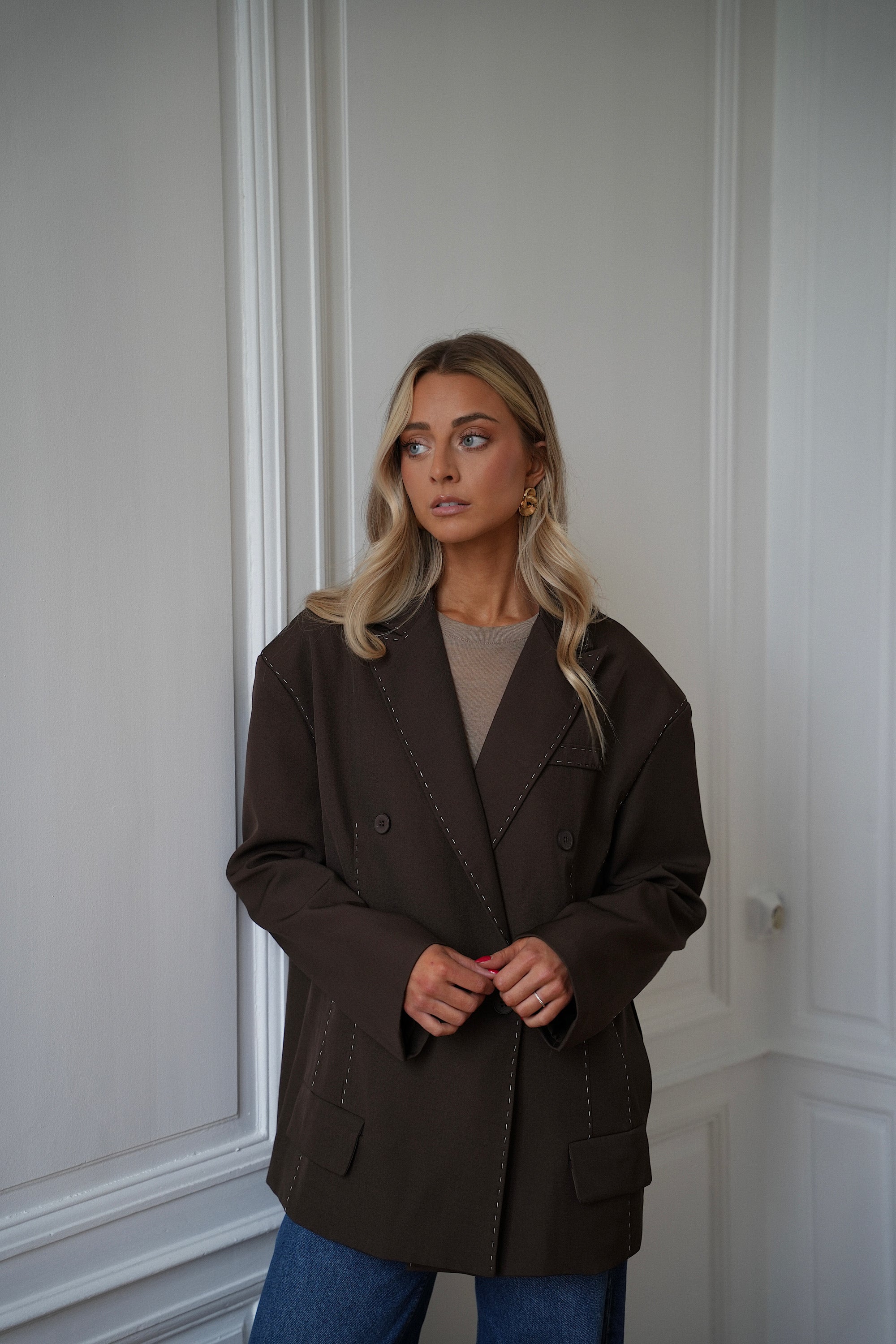 Flavie chocolat - Veste blazer