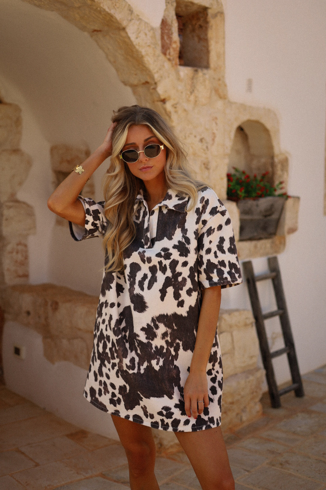 Tommy crème - Robe vache