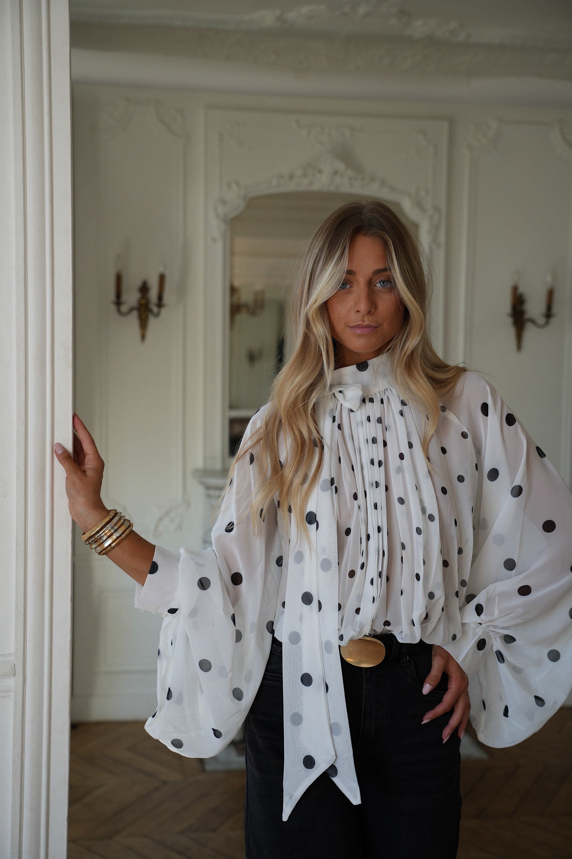 Kalina blanche - Blouse à pois