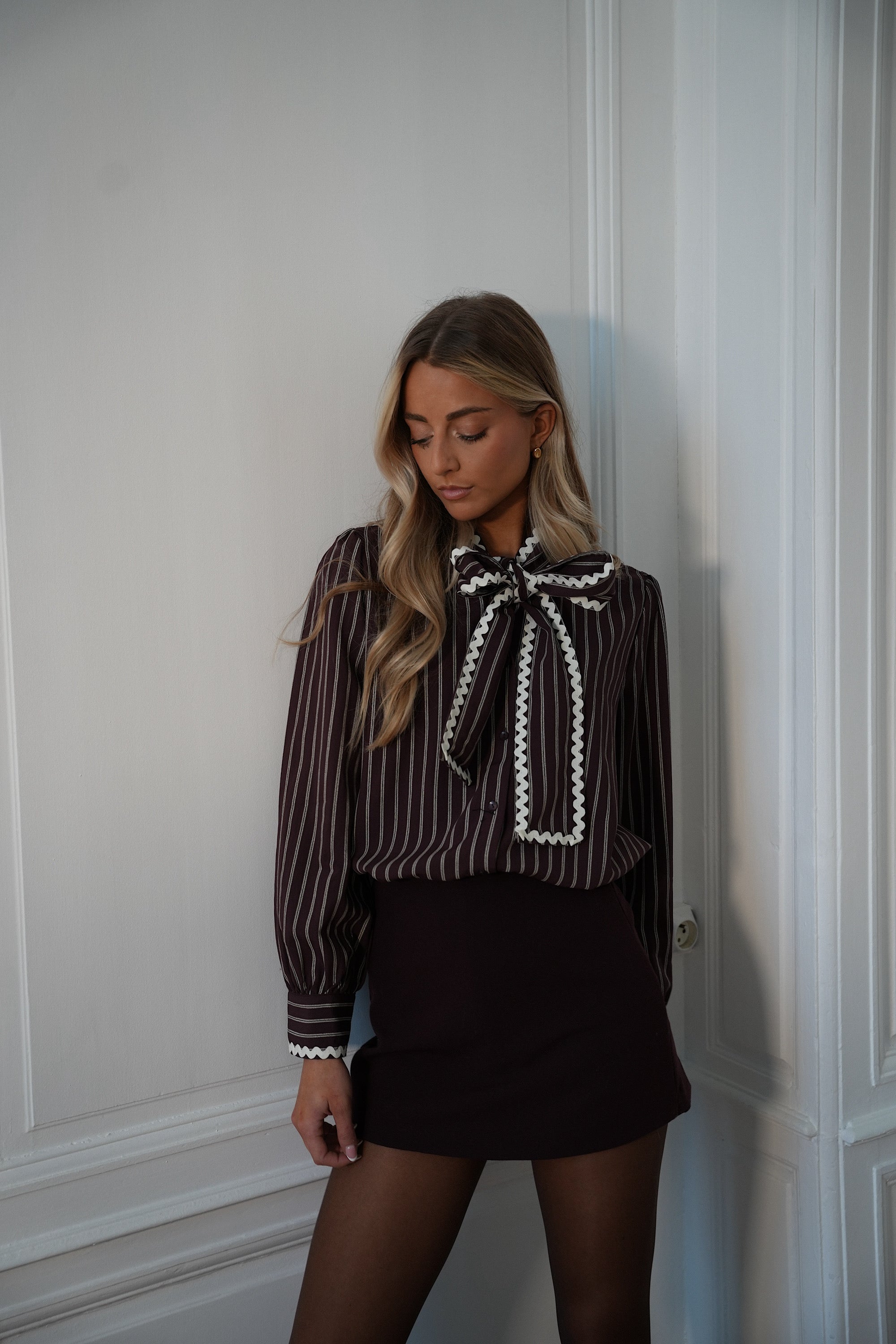 Stanley prune - Blouse rayée