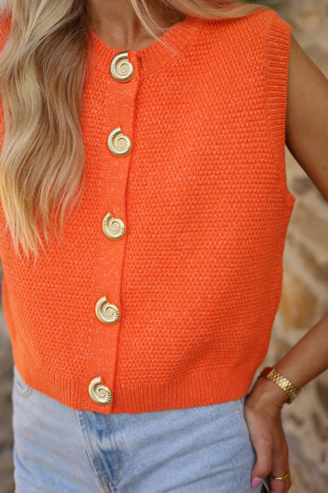 Anays orange - Gilet sans manches