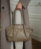 Mélanie taupe - Sac en cuir grainé