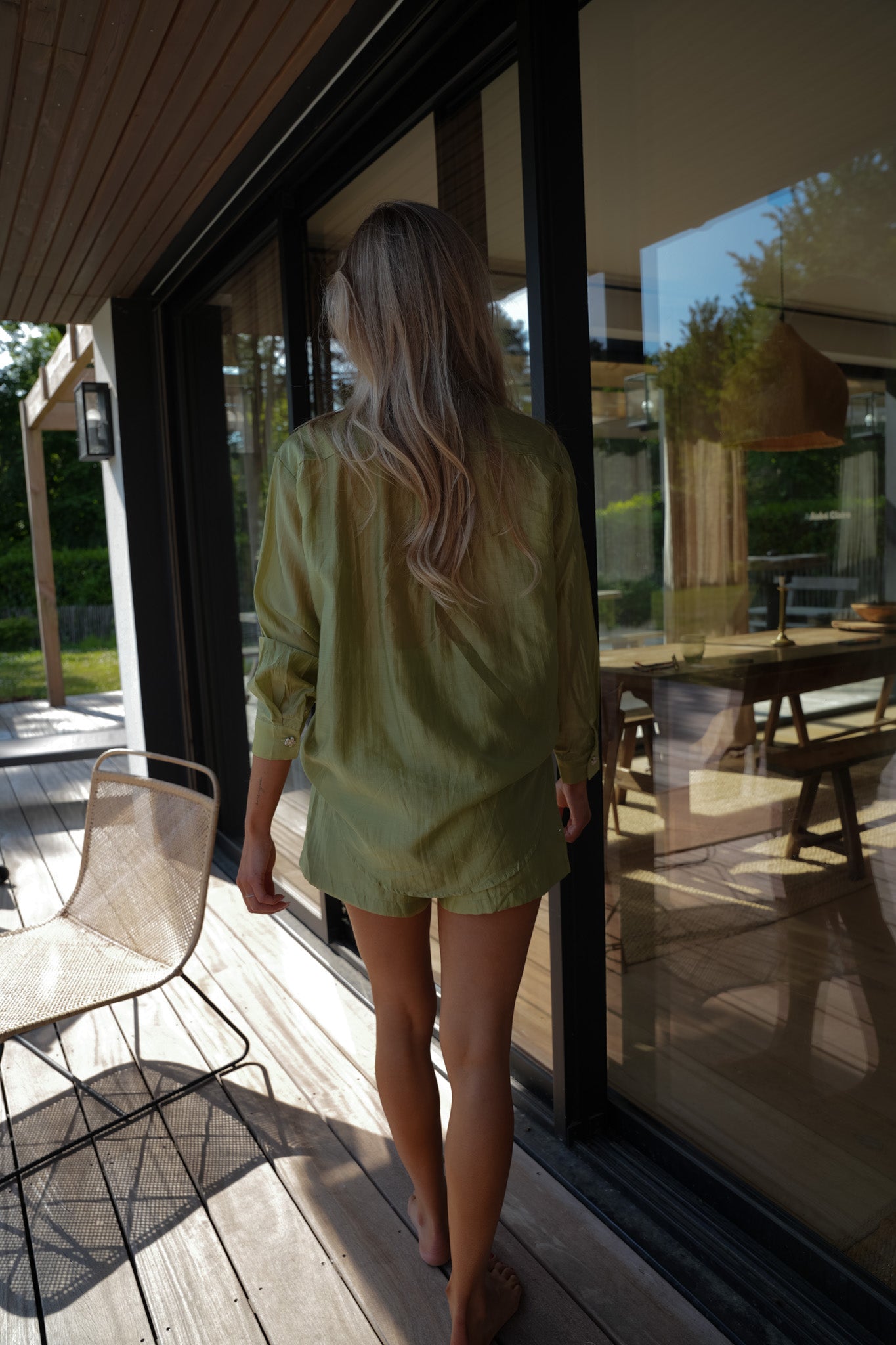 Tery vert - Ensemble chemise/short