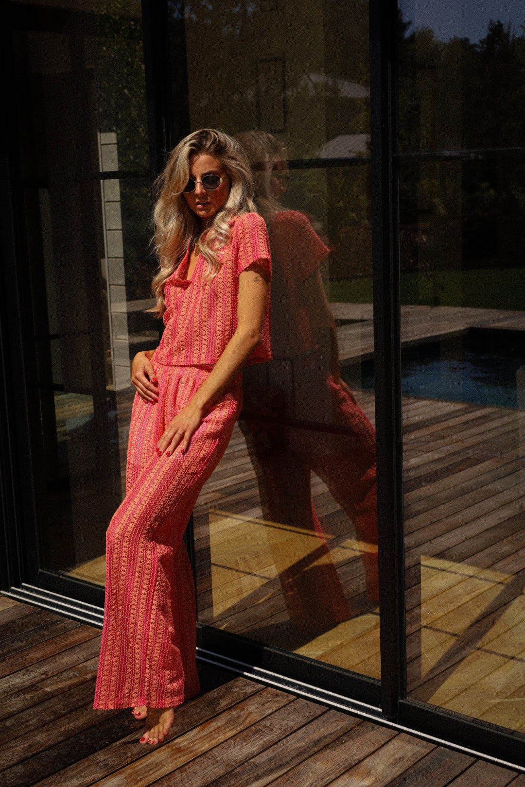 Coline rouge - Ensemble crochet