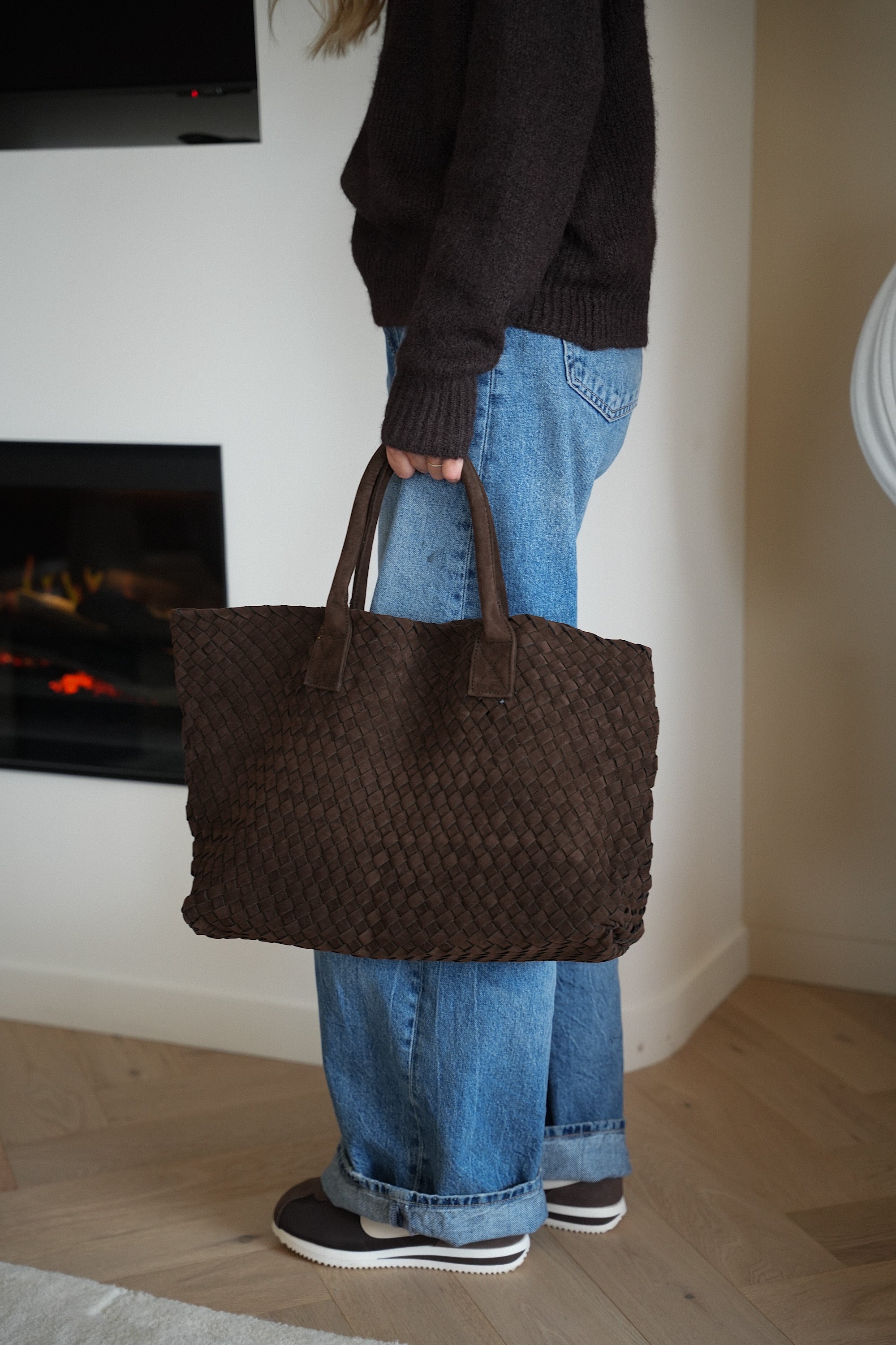 Marceau chocolat - Sac tressé