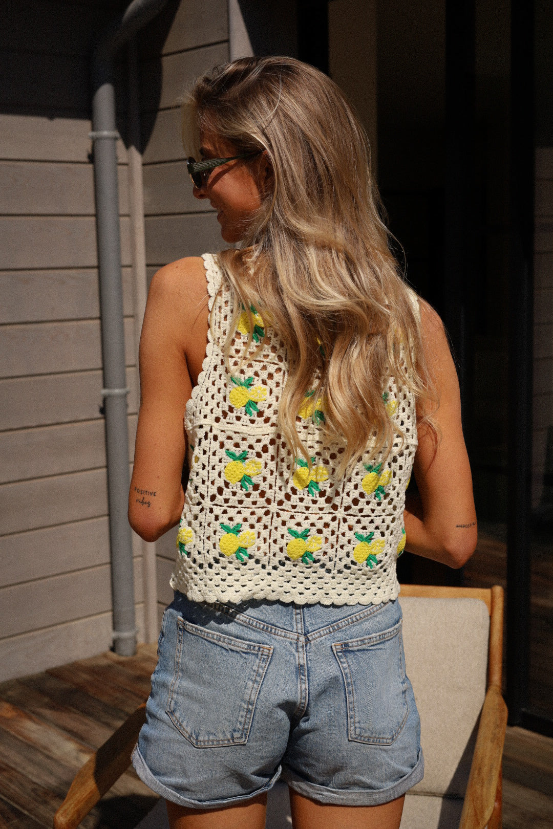 Berenice beige - Top crochet