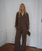 Meryam chocolat - Pantalon ample