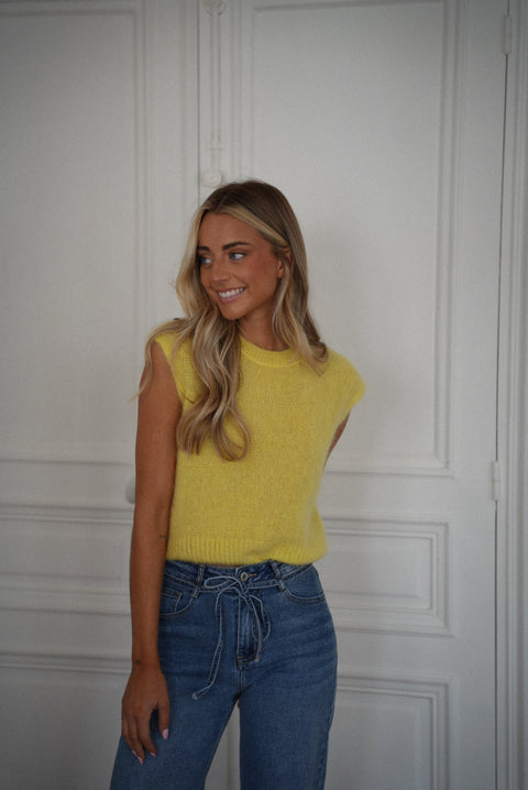 Polino jaune - Pull sans manches