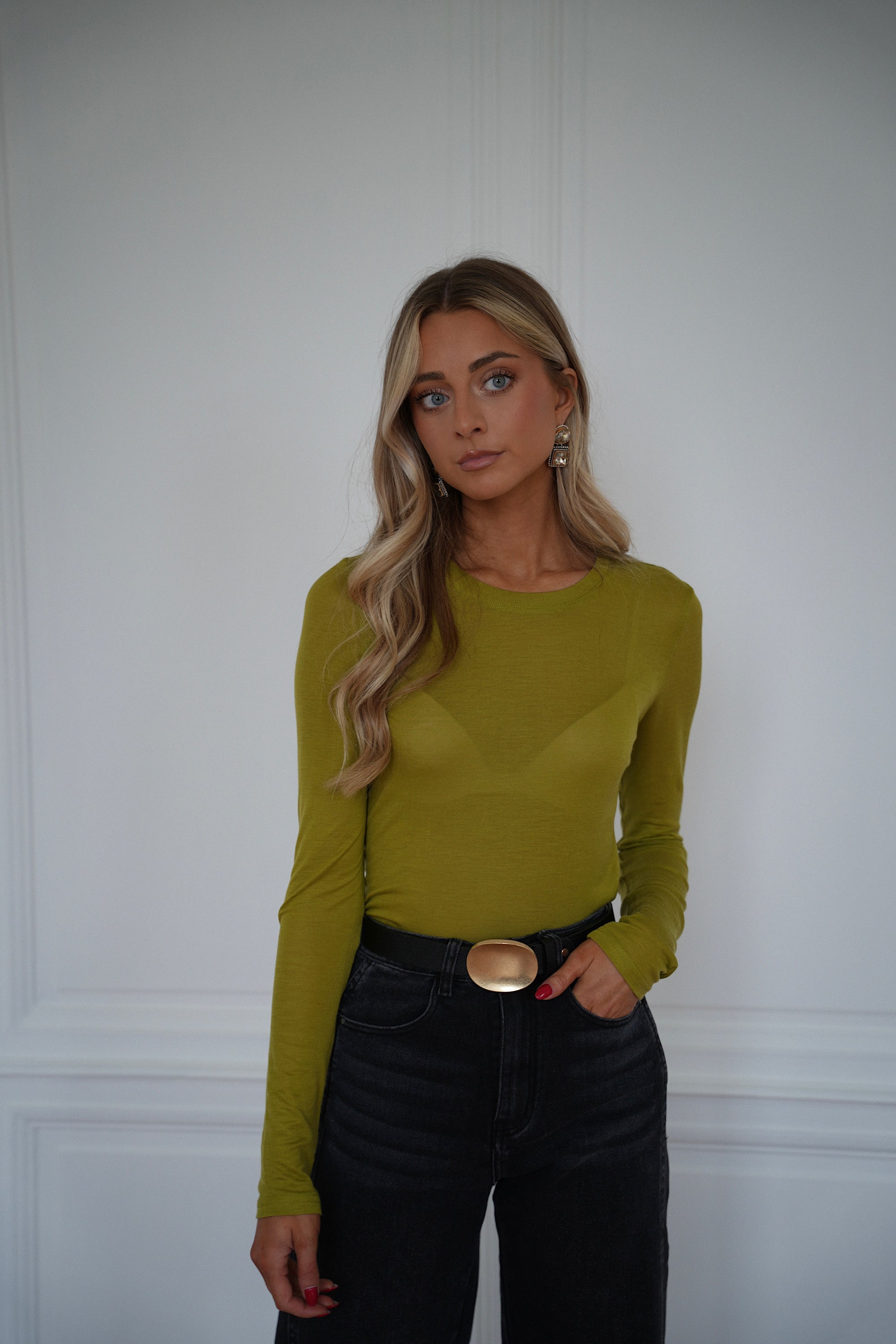 Susie olive - T-shirt manches longues