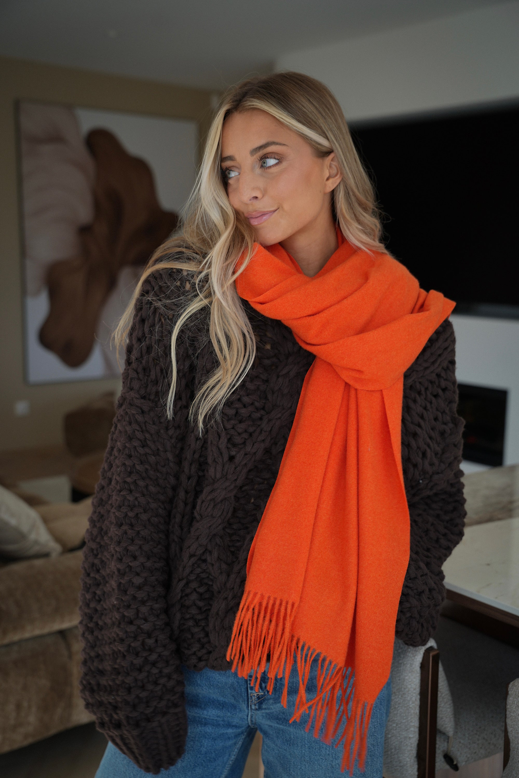 Capucine orange - Écharpe douce