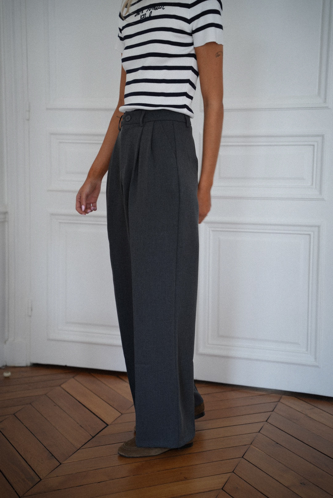Leane gris - Pantalon droit