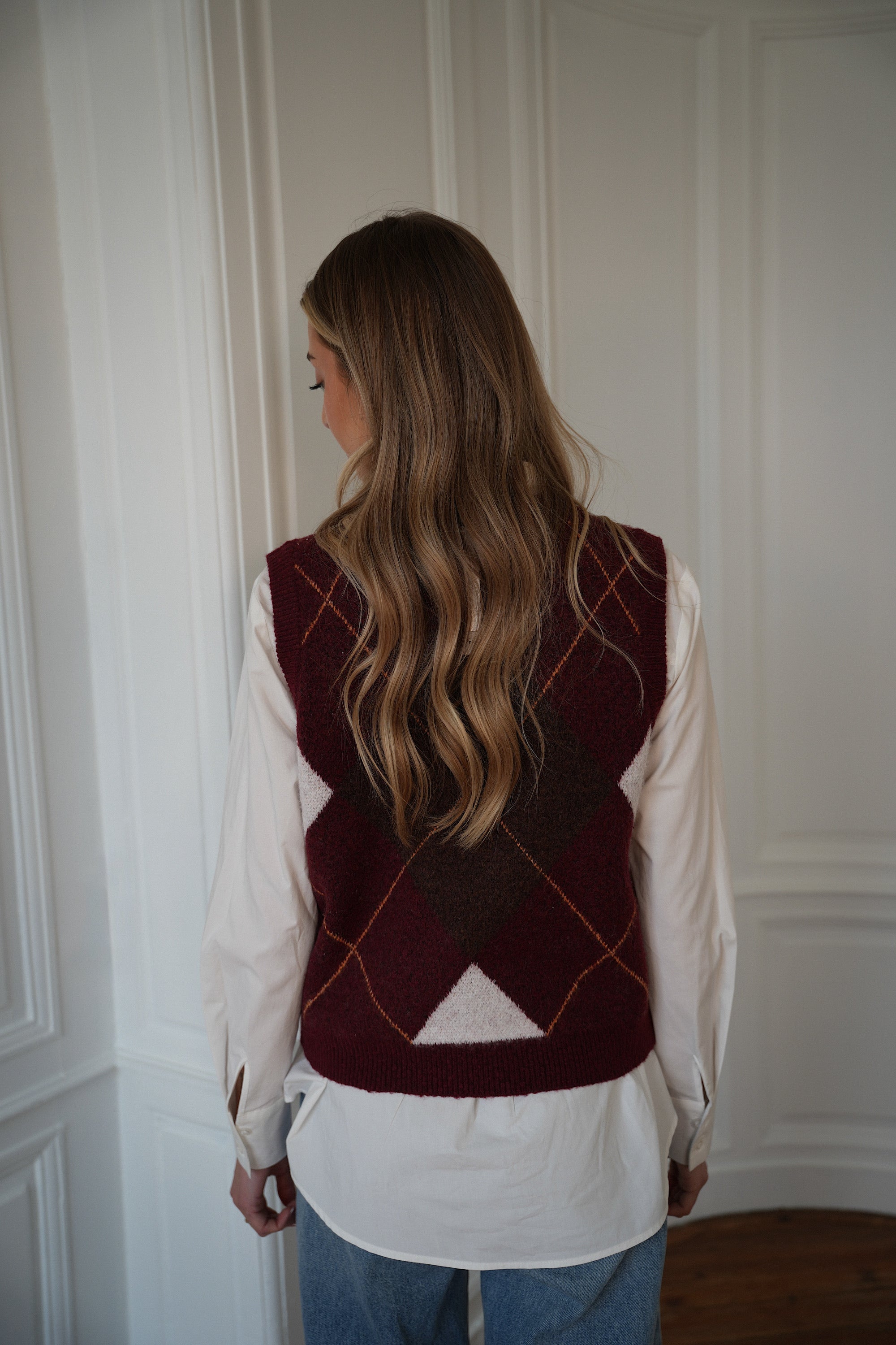 Loona bordeaux - Pull sans manches