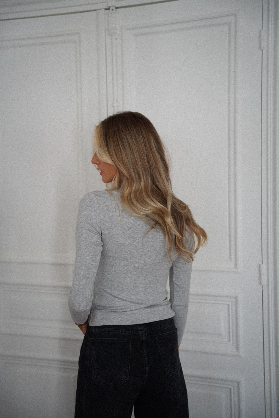 Polly gris - Pull fin