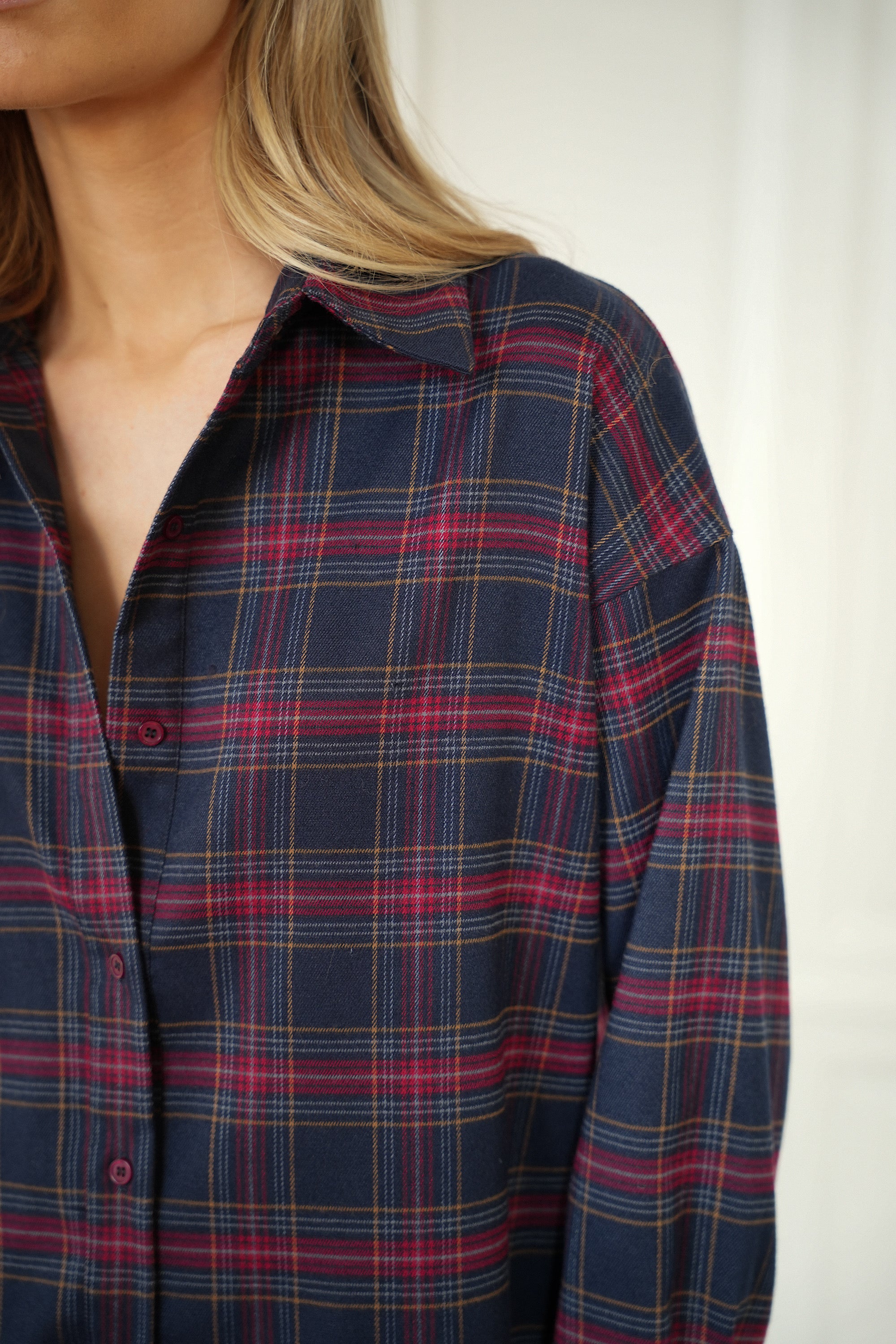 Amanda bordeaux - Chemise à carreaux
