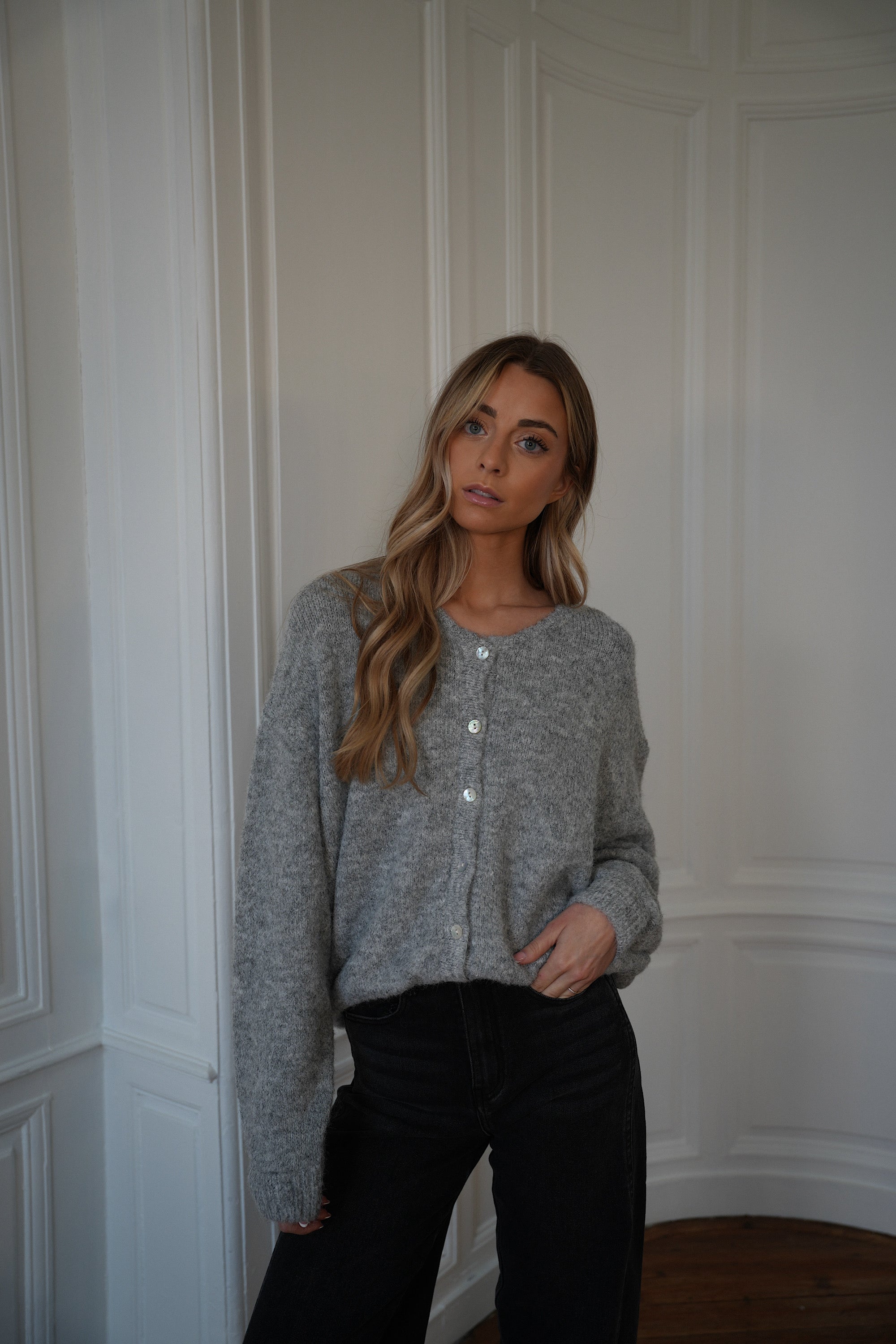 Catrina gris - Gilet ample