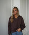 Victoria chocolat - Sweat-shirt clouté