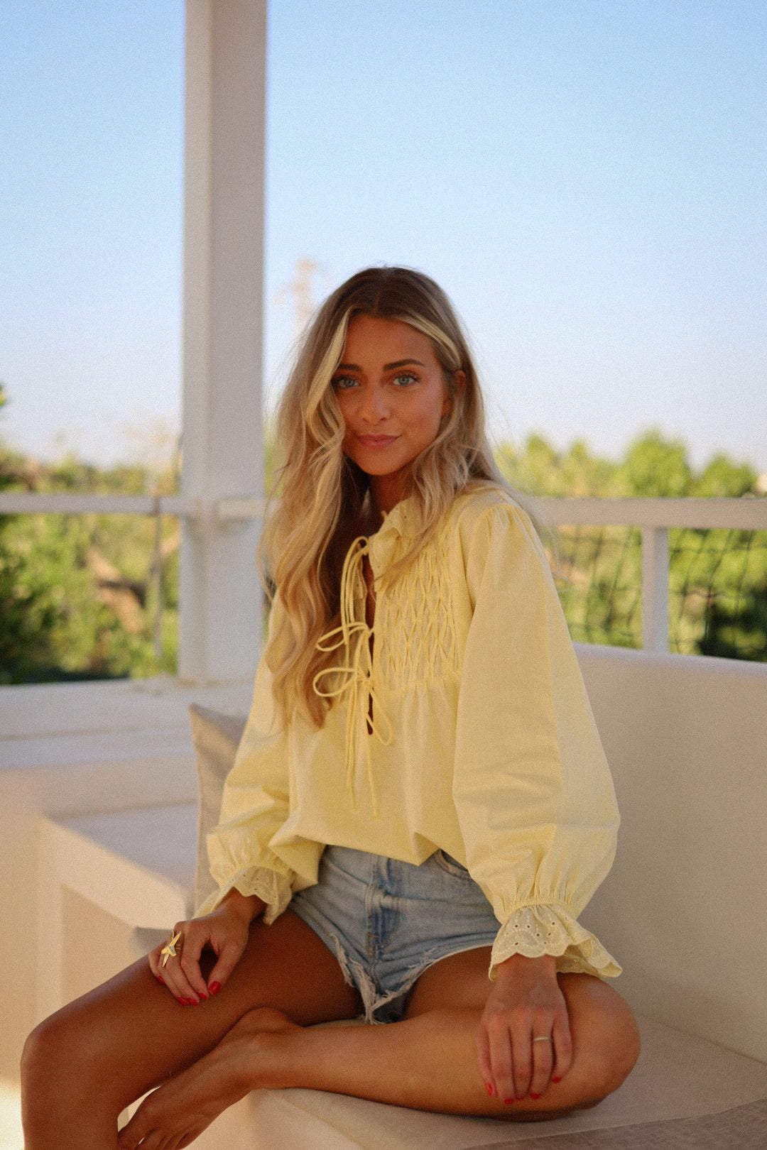 Malone jaune - Blouse coton