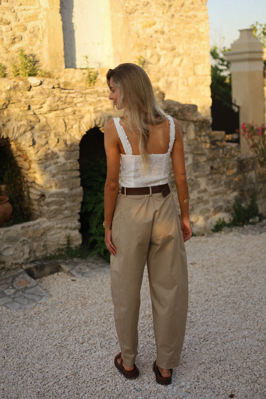 Jay beige - Pantalon ballon