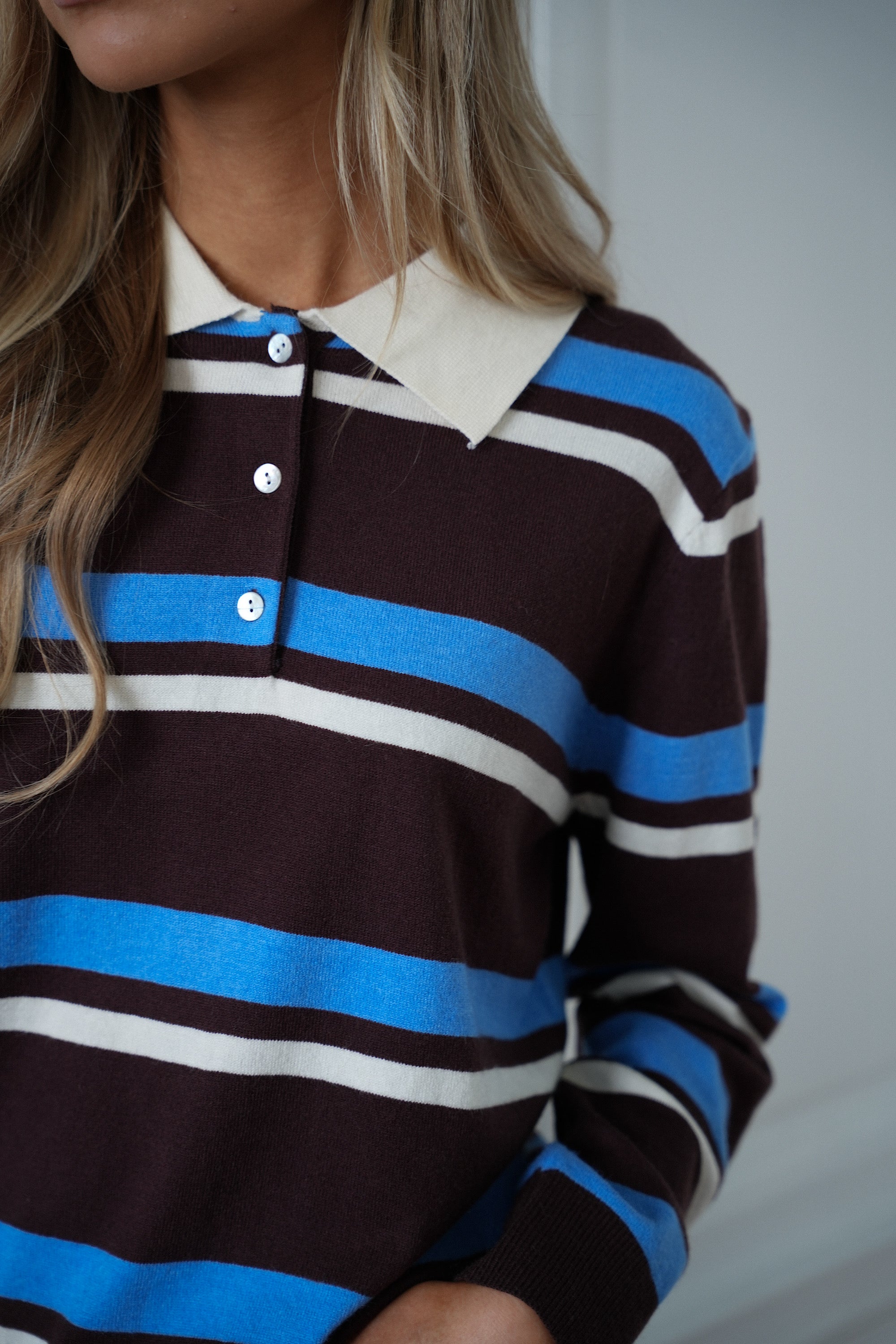 Zola bleu - Polo rayé