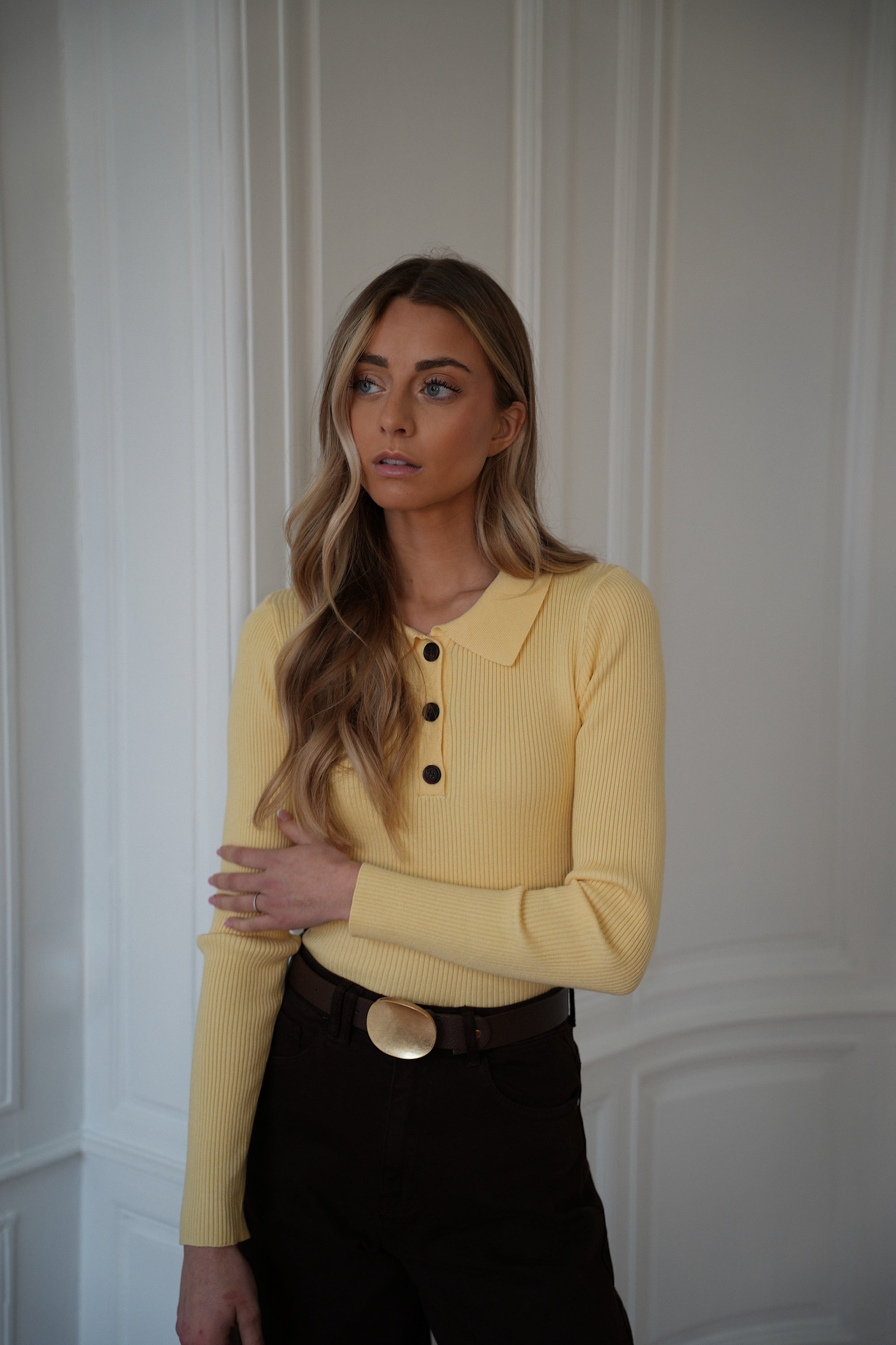 Marissa jaune - Pull fin