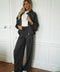 Kamilla marine - Pantalon droit